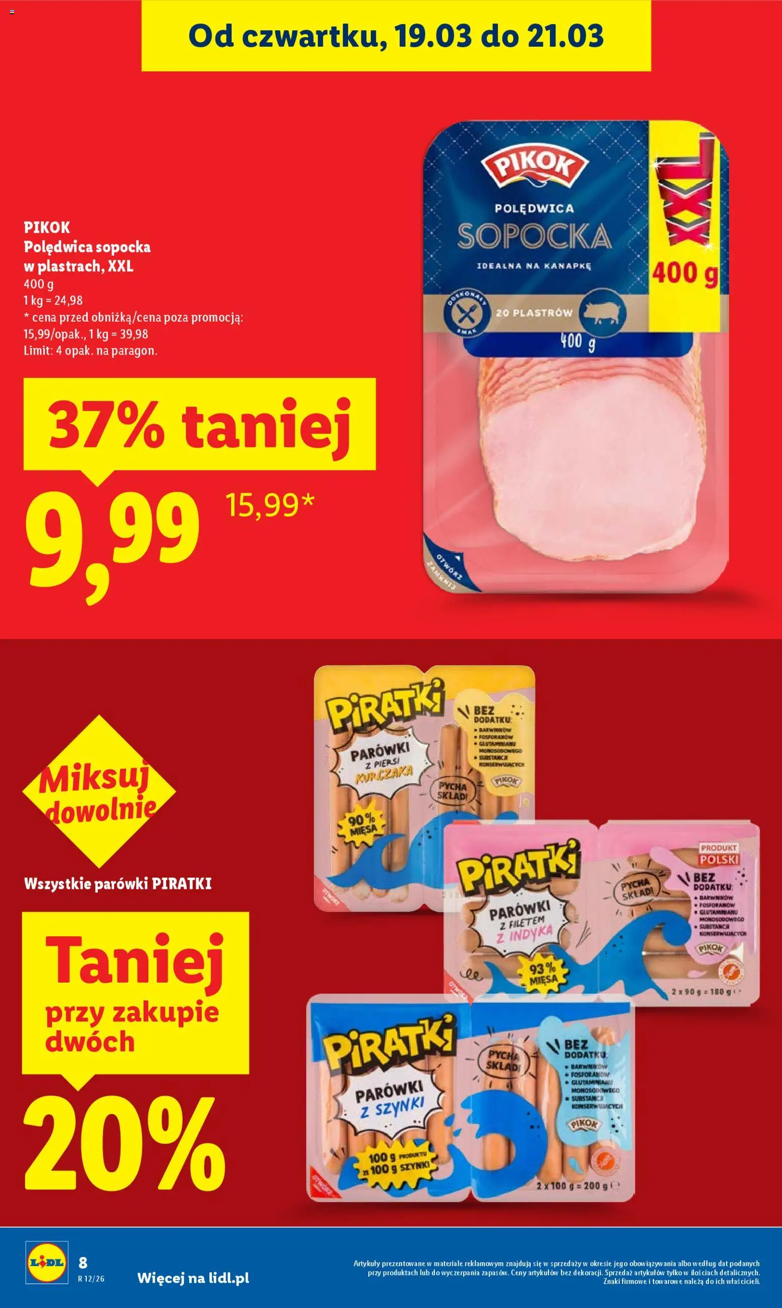 Lidl Polsko leták od 19.03.2026 | Strana: 8 | Produkty: Pikok