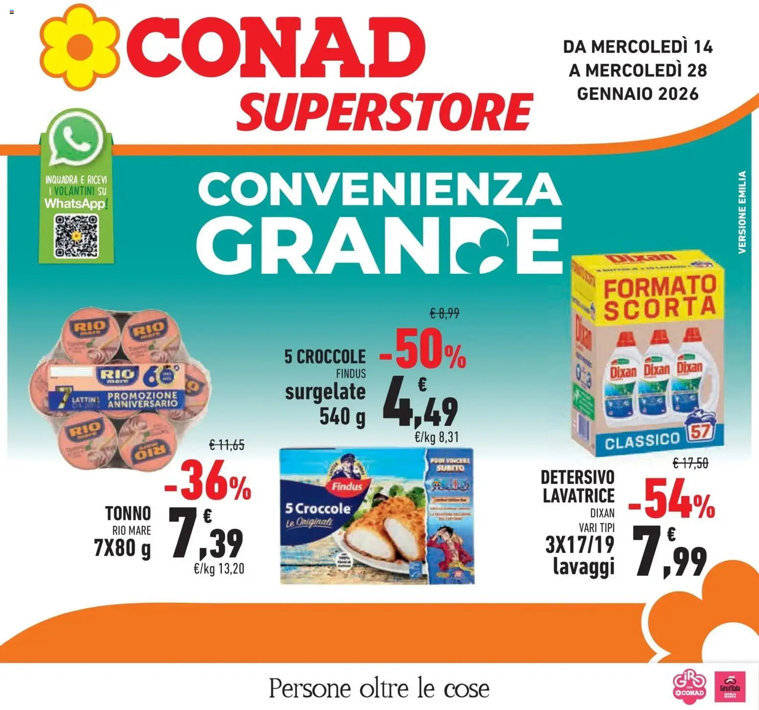 Volantino Conad del 14.01.2026 | Pagina: 1 | Prodotti: Lavatrice, Tonno