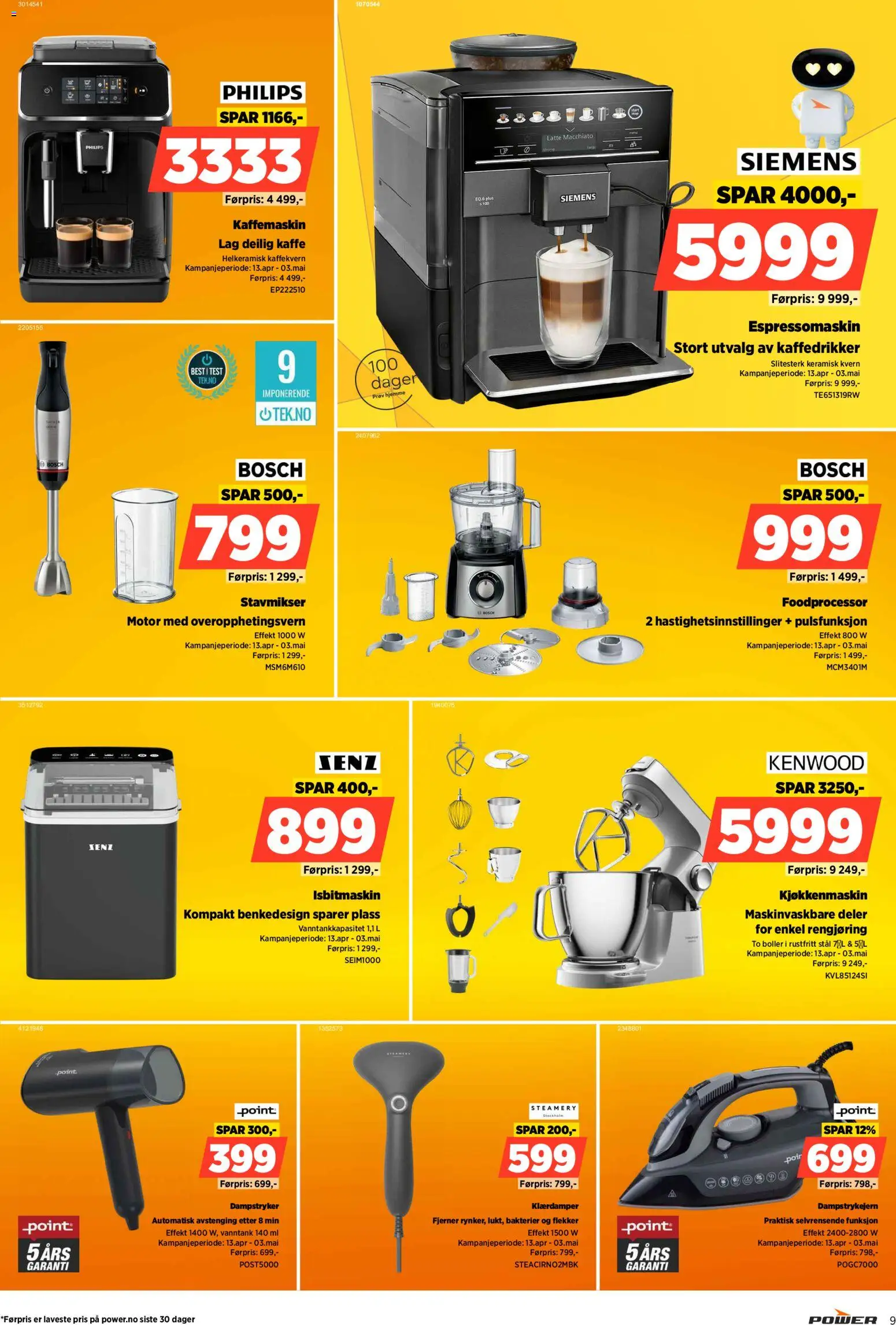 {H1} | Side: 9 | Produkter: Смарт-годинник, Espressomaskin, Kaffemaskin, Kvern