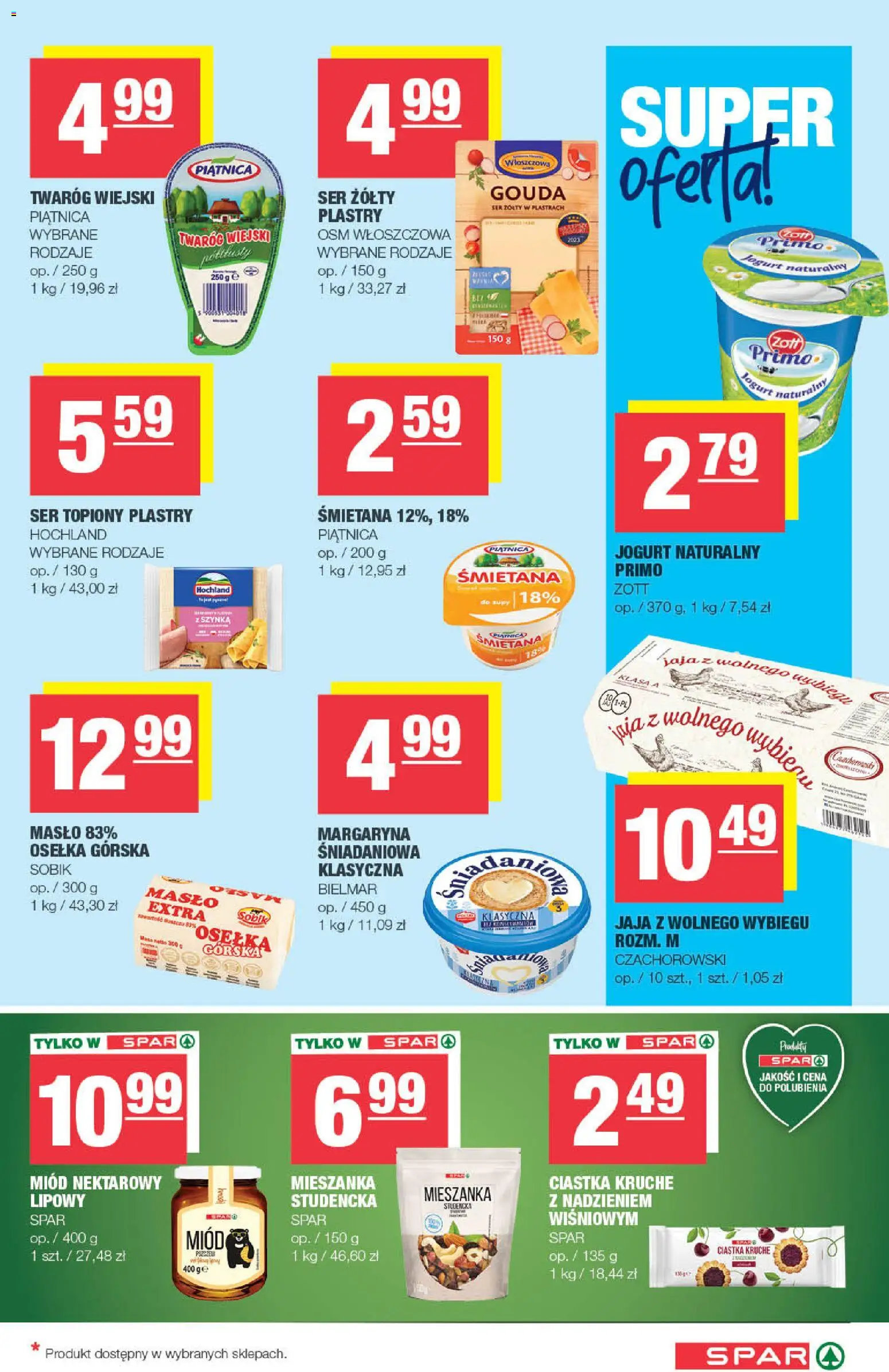 Spar Gazetka od 05.11.2025 | Strona: 3 | Produkty: Osełka, Ser, Jogurt, Śmietana