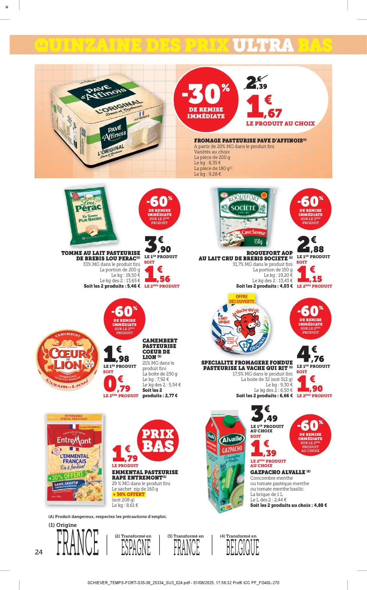  | Page: 24 | Produits: Concombre, Menthe, Fromage, Camembert