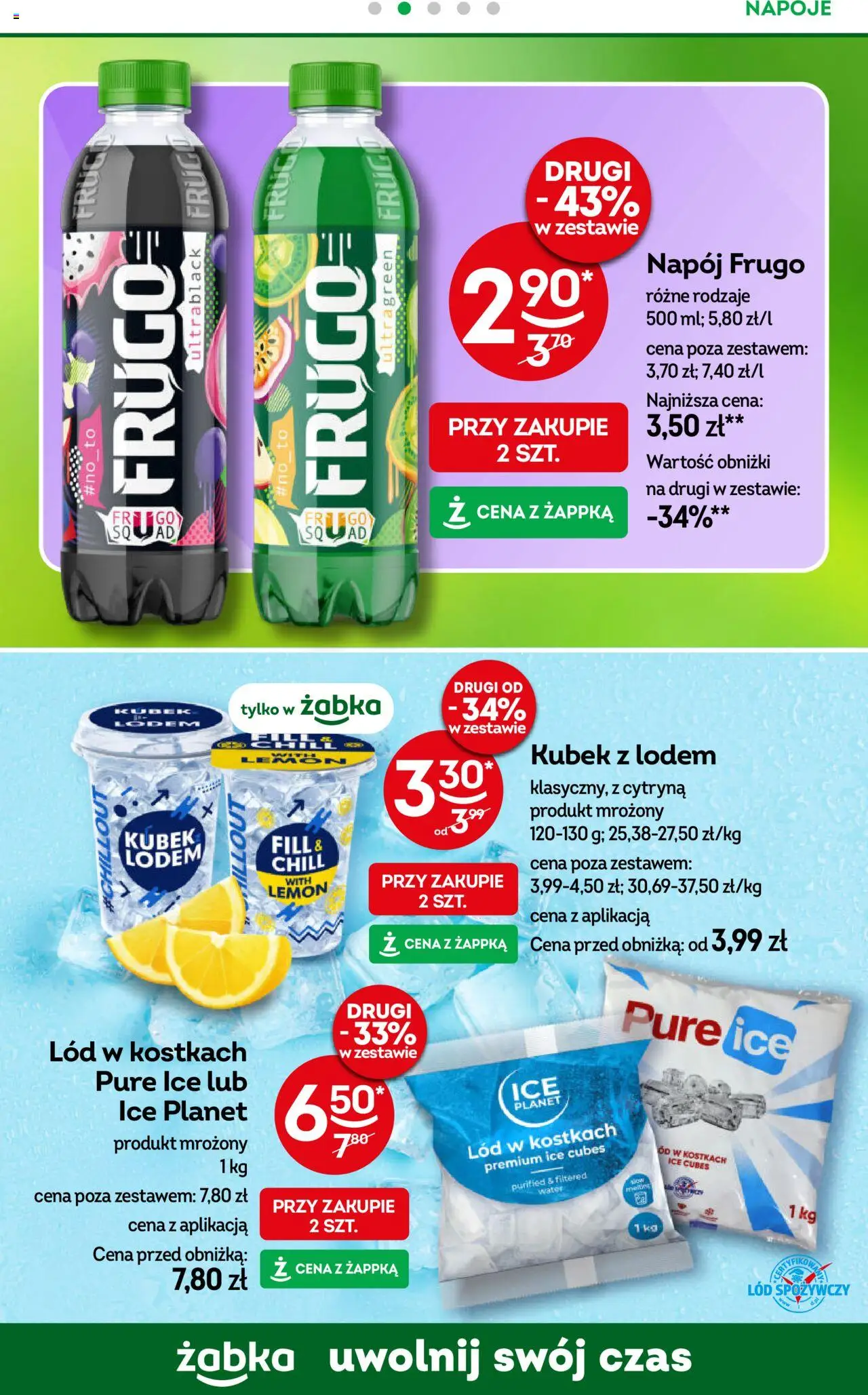 Żabka Gazetka od 18.06.2025 | Strona: 45 | Produkty: Cytryna, Napoje, Lód w kostkach