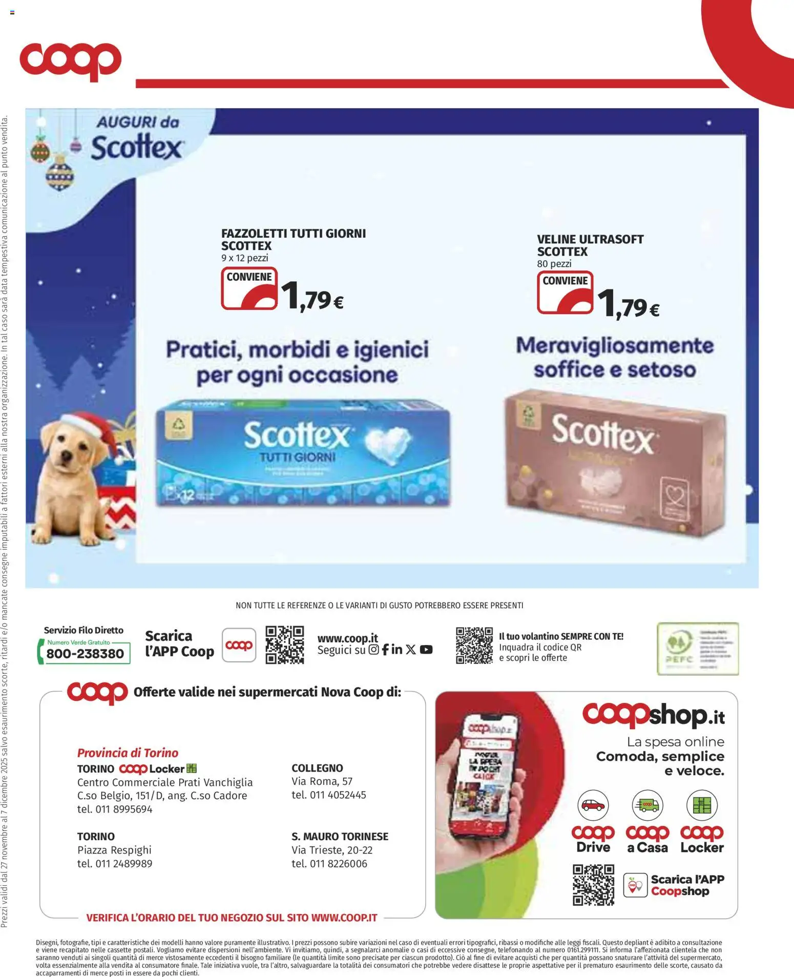 Volantino COOP del 27.11.2025 | Pagina: 10 | Prodotti: Veline, Tè, Fazzoletti, Data