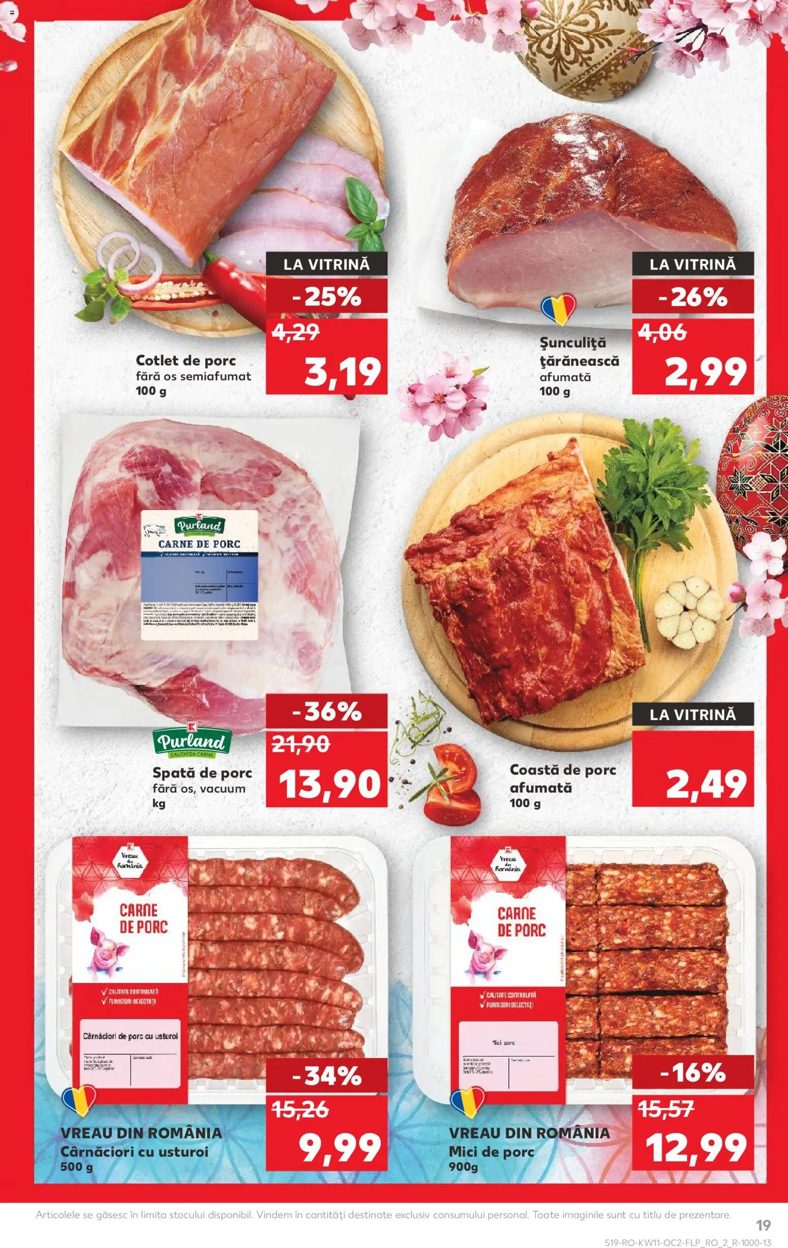 Noul catalog Kaufland – valabil de la 11.03.2026 | Pagină: 19 | Produse: Vitrină, Mici, Carne De Porc, Usturoi