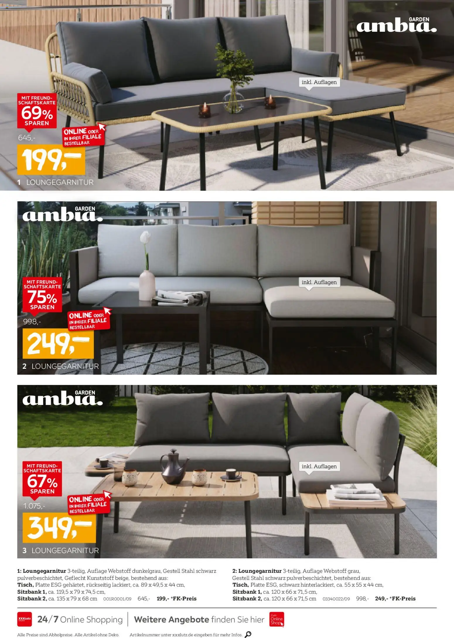 XXXL Lutz Garten-Preishits – gültig ab 01.03.2026 | Seite: 2 | Produkte: Sitzbank