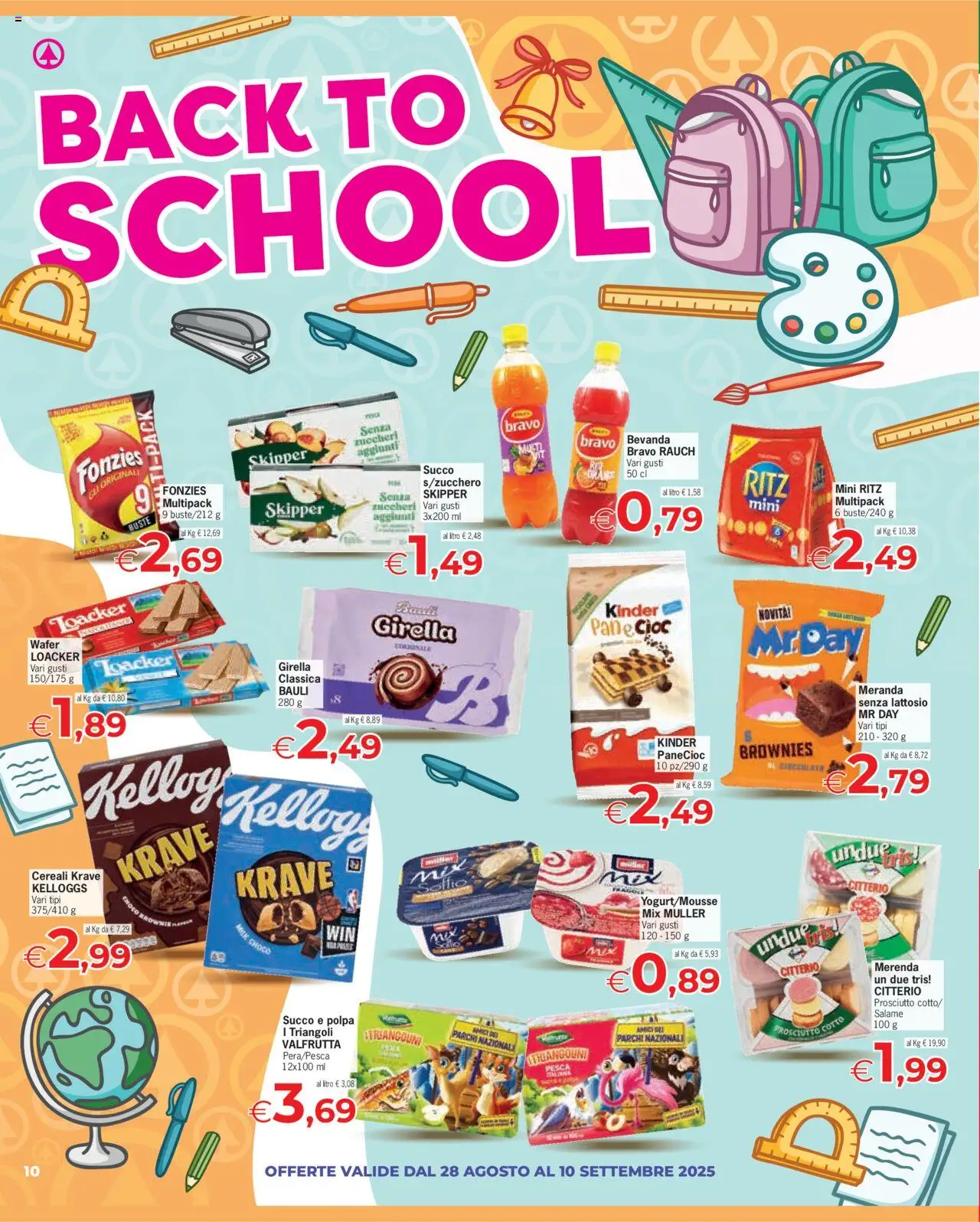 Volantino Eurospar del 28.08.2025 | Pagina: 10 | Prodotti: Pane, Salame, Cereali, Prosciutto