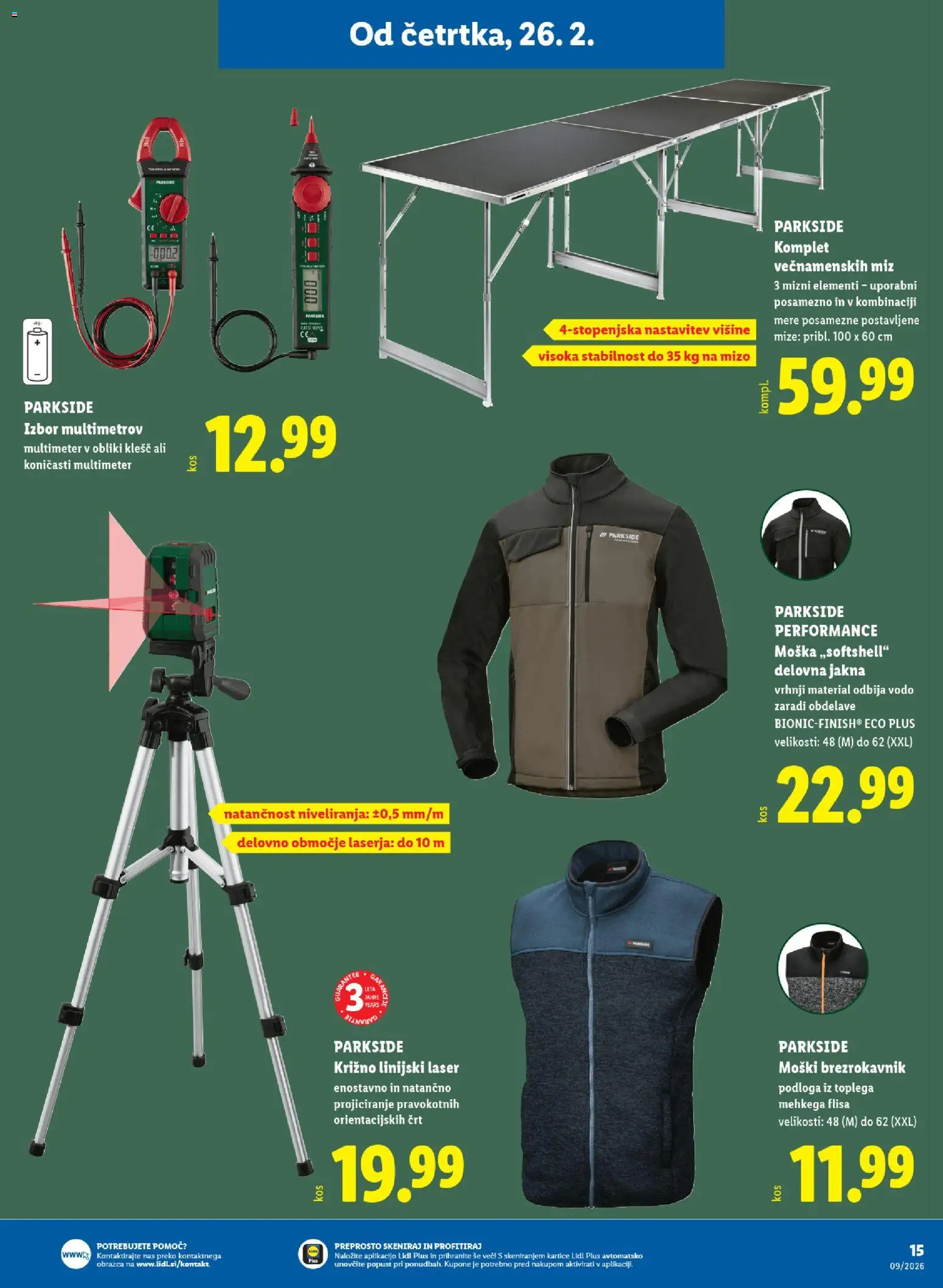 Novi Lidl katalog ponudbe – veljaven od 26.02.2026 | Stran: 25 | Izdelki: Podloga, Brezrokavnik, Jakna