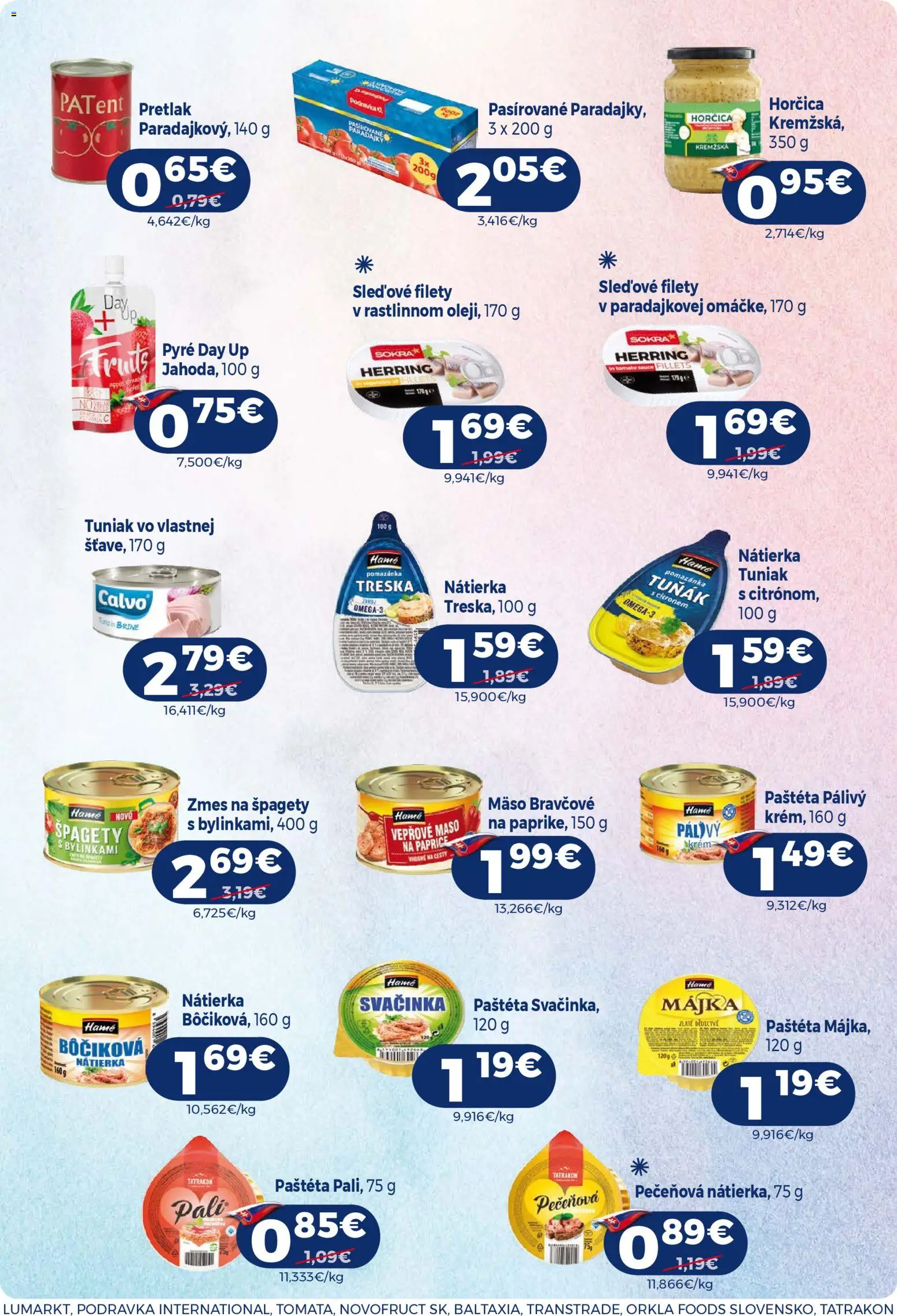 Nové Milk Agro akcie – leták je platný od 04.03.2026 | Strana: 13 | Produkty: Tuniak, Treska, Špagety