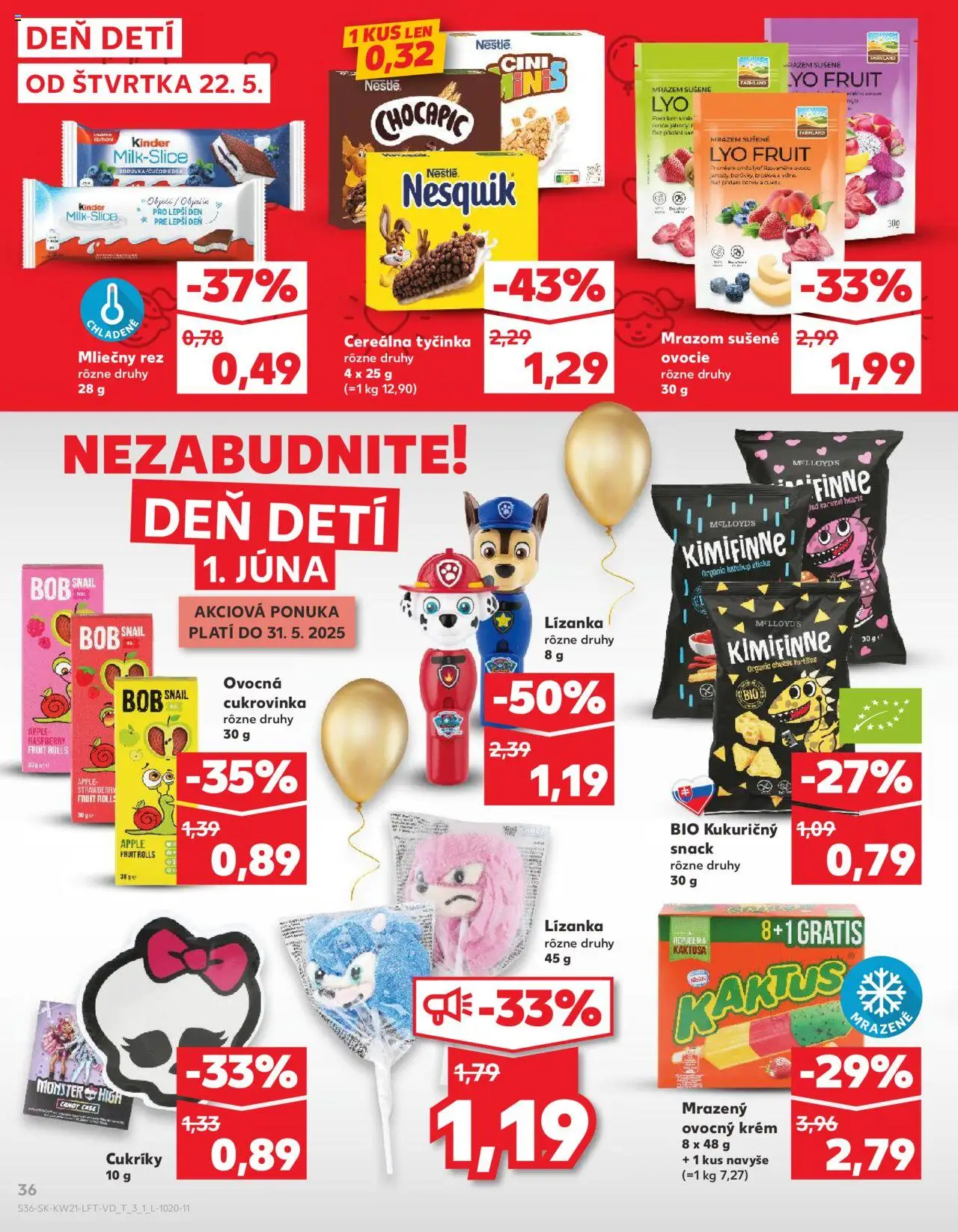 Nové Kaufland akcie – leták je platný od 22.05.2025 | Strana: 36