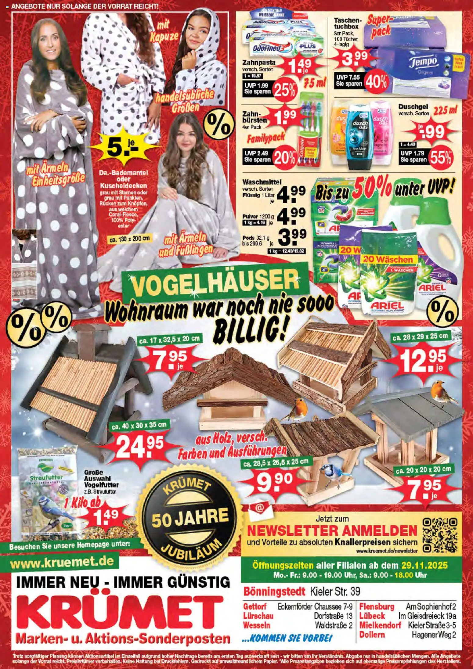 KRÜMET Prospekt 	 – gültig ab 01.12.2025 | Seite: 8 | Produkte: Ariel, Duschgel, Zahnpasta, Uhr