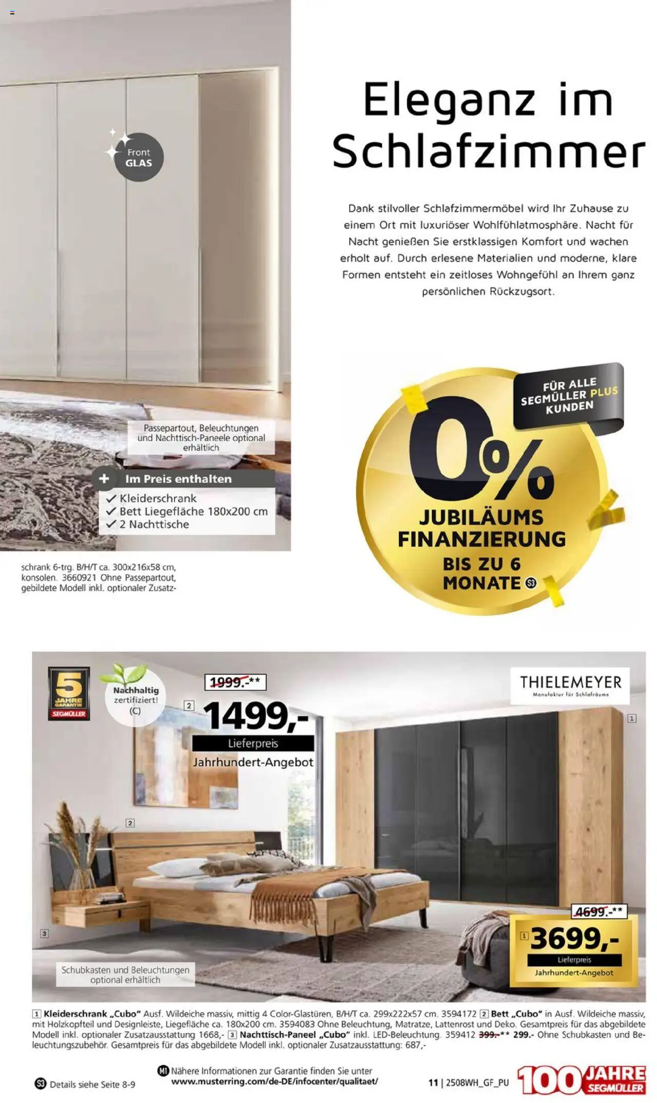 Segmüller Wohndesign - gültig ab dem 02.08.2025 | Seite: 11 | Produkte: Bett, Kleiderschrank, Lattenrost, Schrank