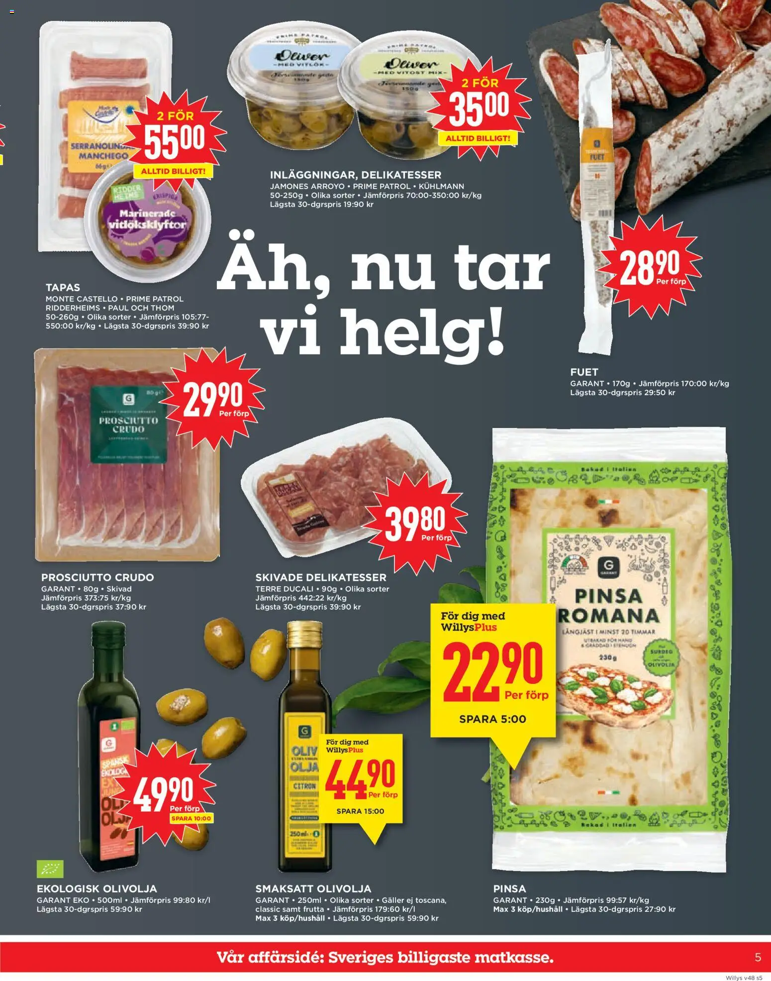 Willys reklamblad aktuell från 24.11.2025 | Sida: 5 | Produkter: Galler, Olivolja, Vitlök, Citron