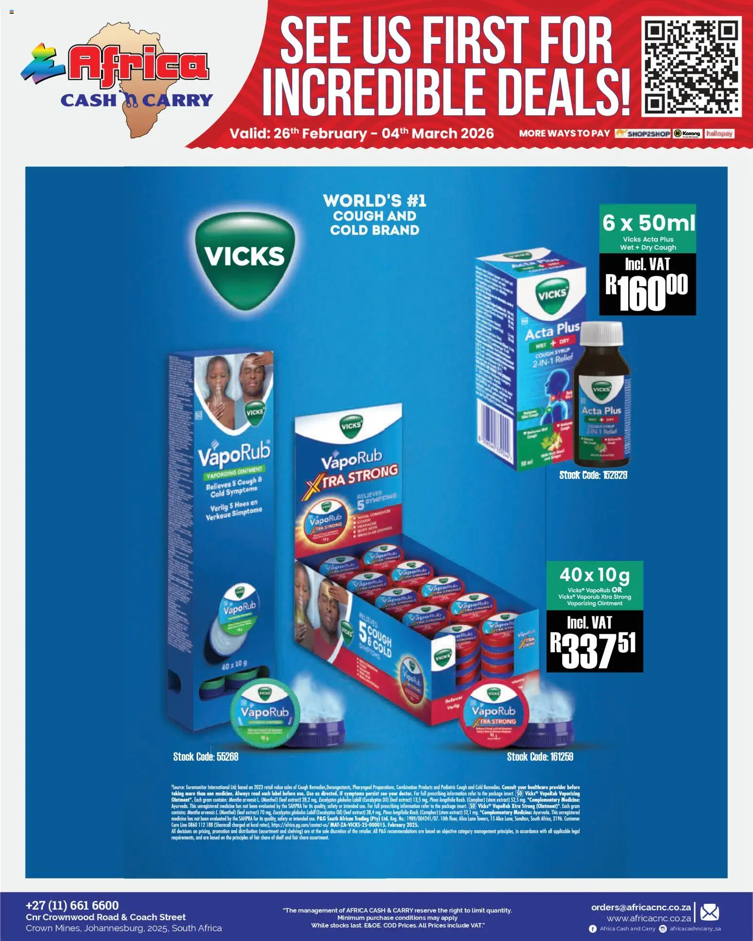 New Africa Cash & Carry catalogue – valid from 26.02.2026 | Page: 37 | Products: Shelf, Cough syrup, Oil, Stock