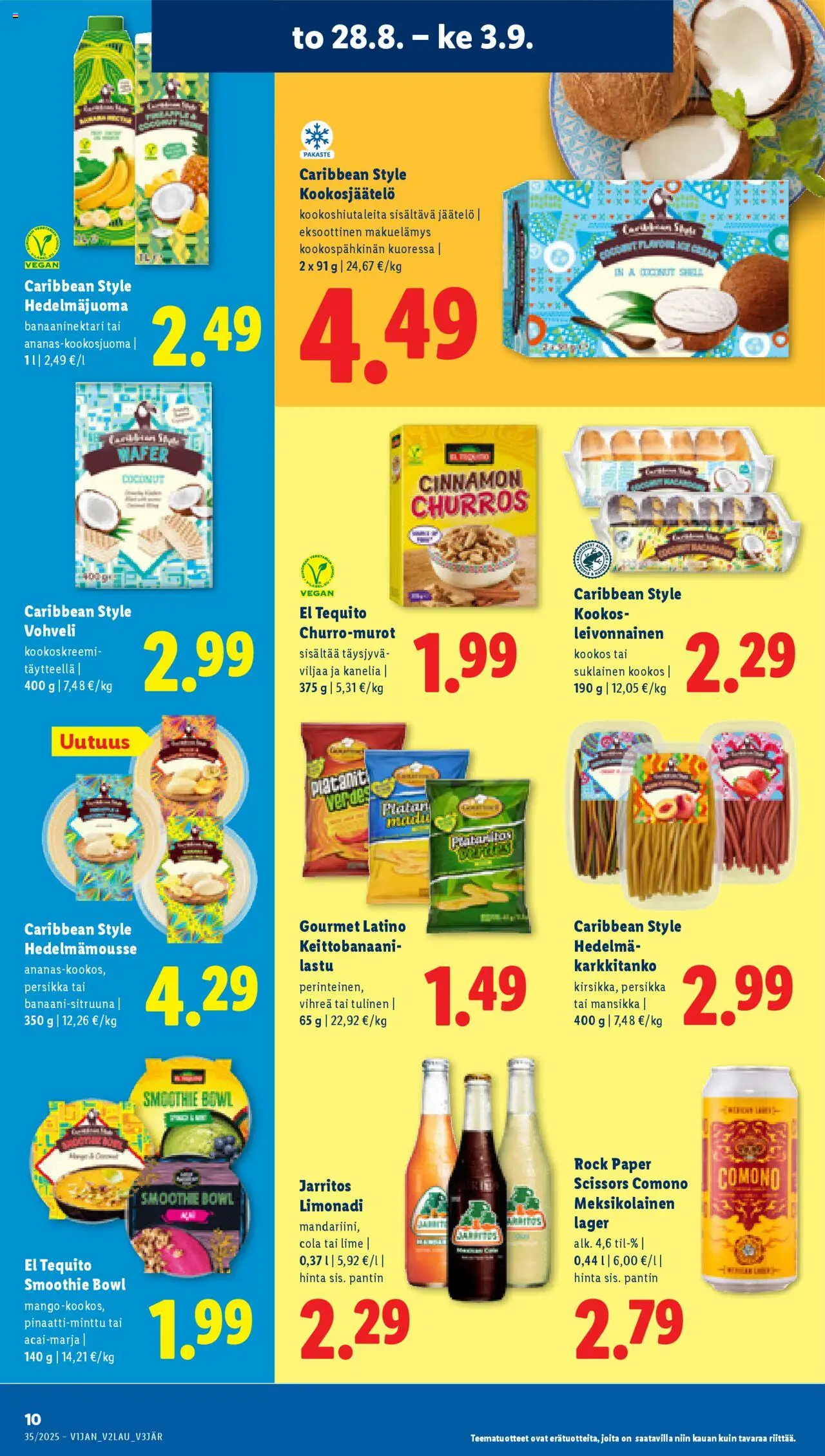  | Sivu: 10 | Tuotteet: Mango, Persikka, Jäätelö