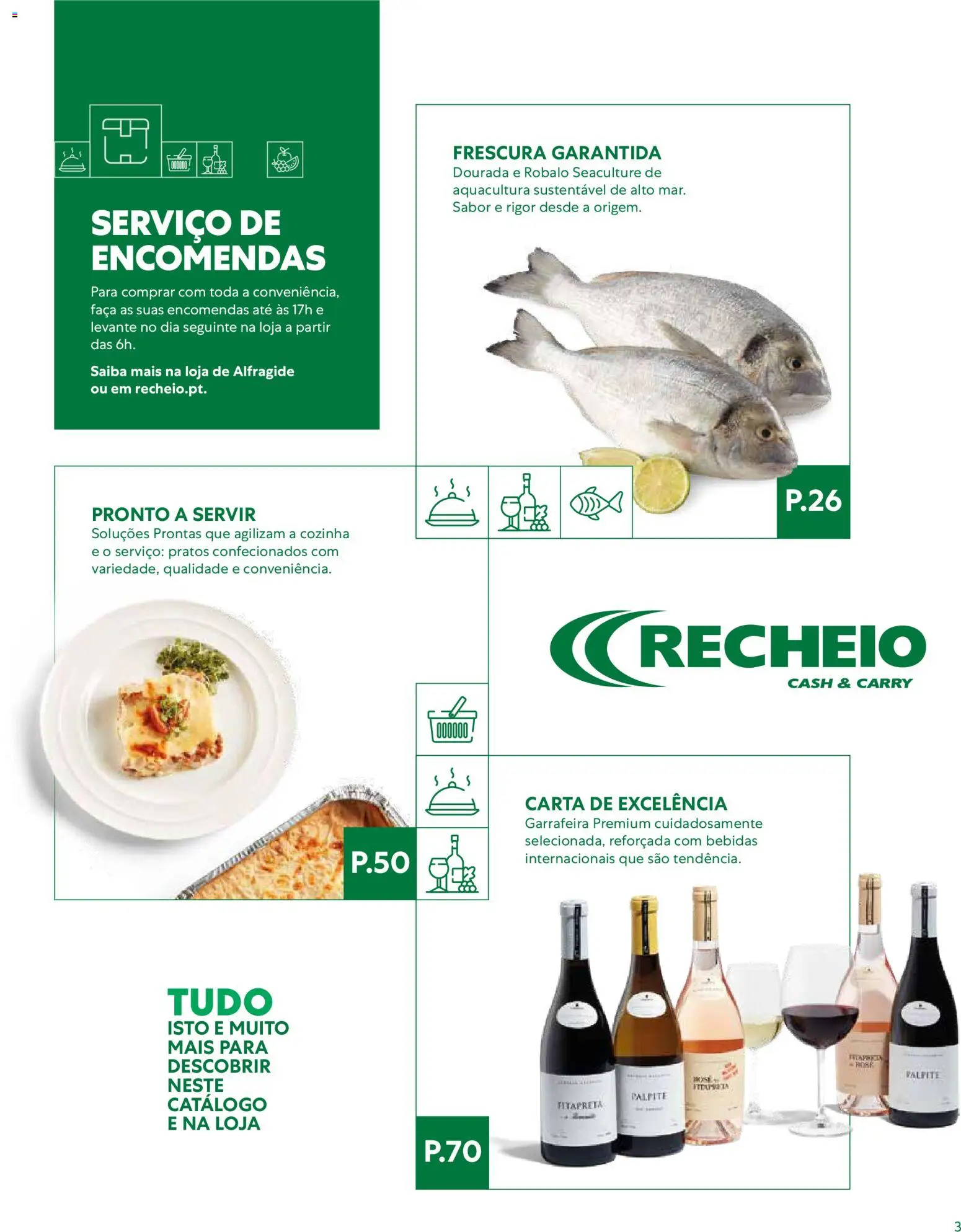 Recheio - Catálogo de Alfragide │ válido de 16.03.2026 | Página: 3 | Produtos: Dourada, Faca, Pratos