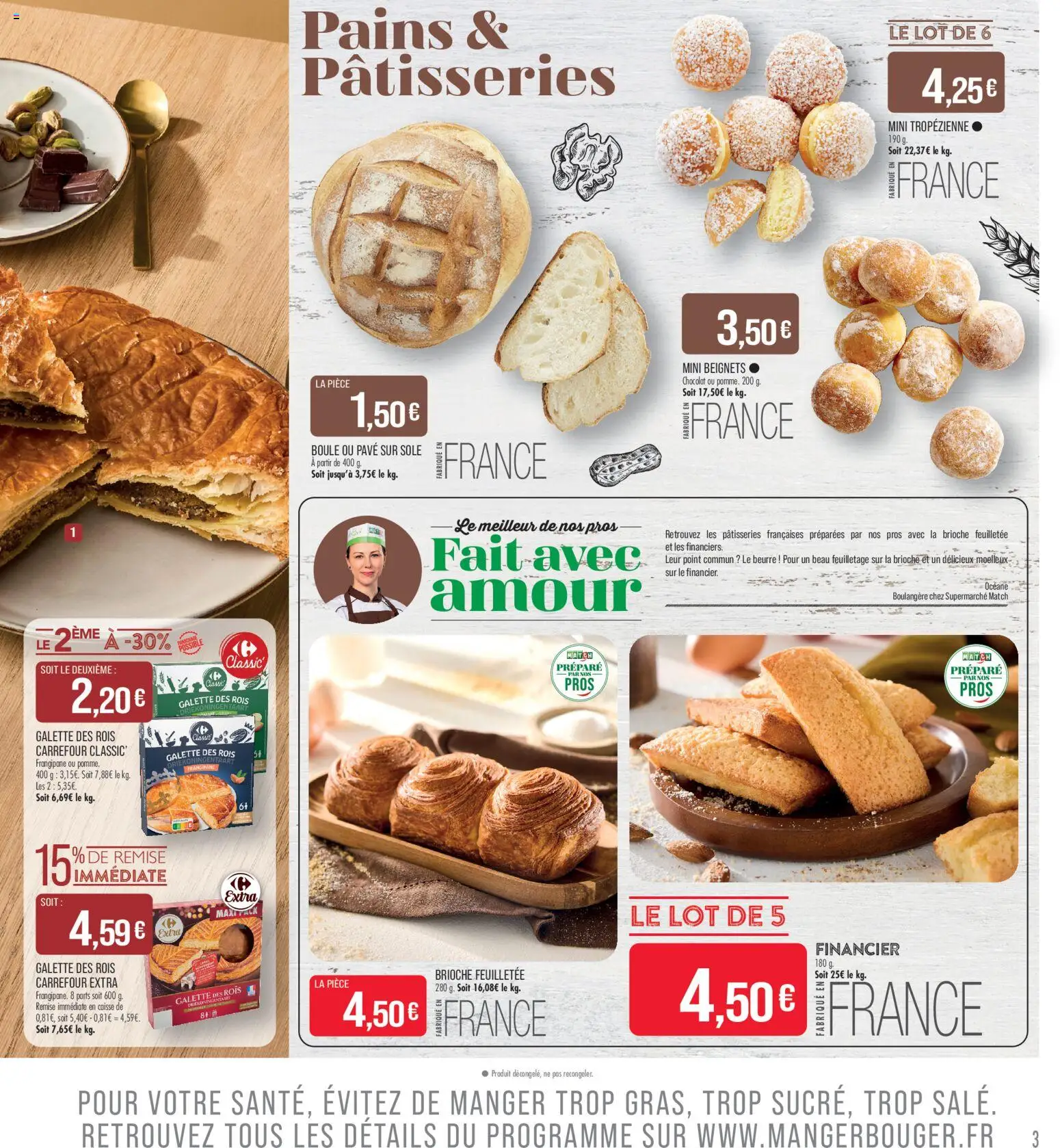 {H1} | Page: 3 | Produits: Galette des rois, Beurre, Chocolat