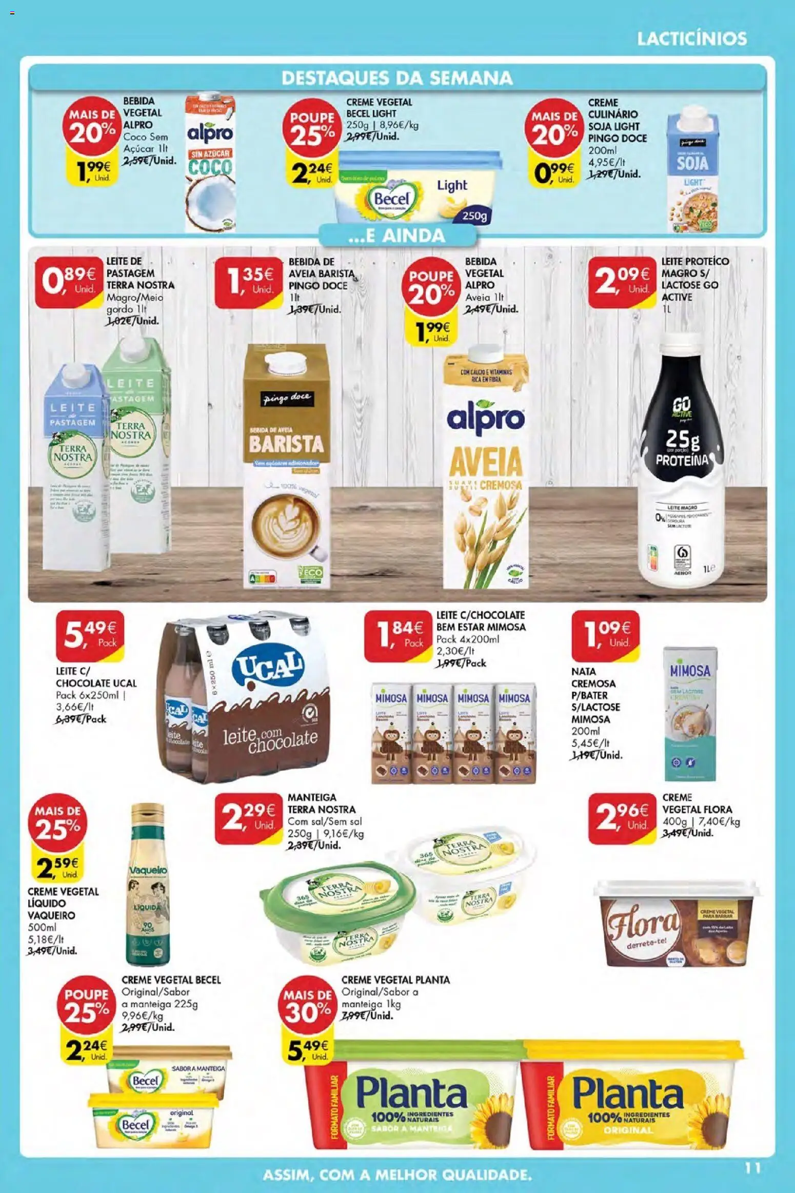 Pingo Doce Poupe Esta Semana Açores │ válido de 16.04.2026 | Página: 11 | Produtos: Soja, Aveia, Manteiga, Bebida