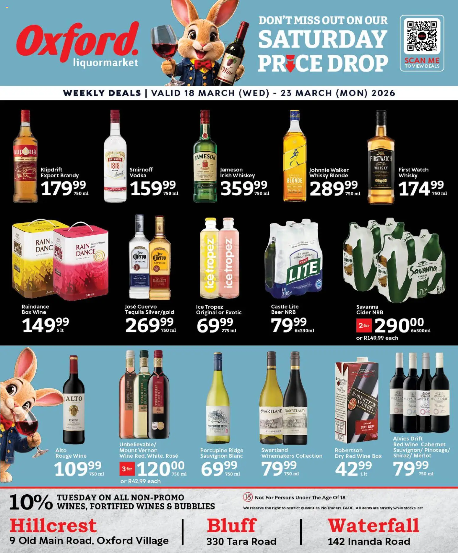 New Oxford Freshmarket catalogue – valid from 18.03.2026 | Page: 16 | Products: Cider, Beer, Vodka, Whiskey