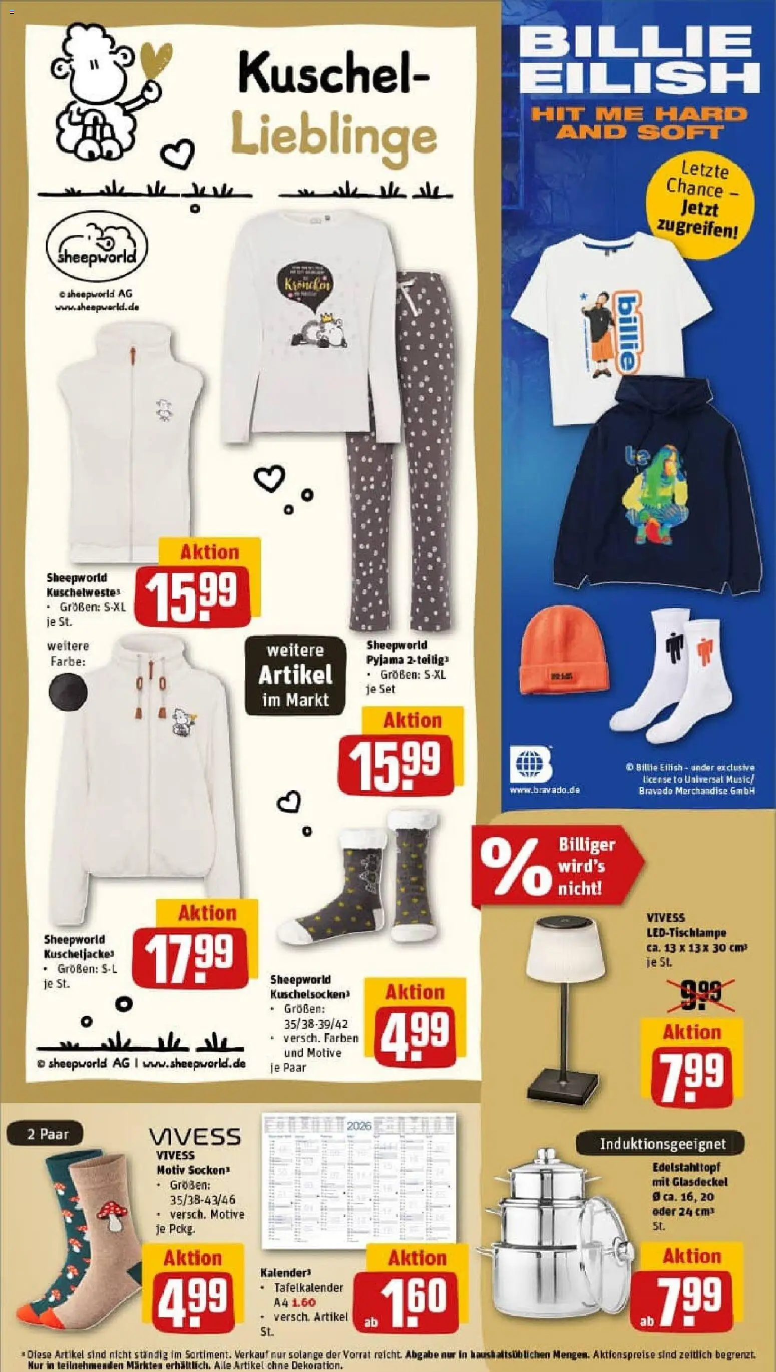 Rewe prospekt Erkelenz / Gerderath	 – gültig ab 26.10.2025 | Seite: 33 | Produkte: Socken, Pyjama