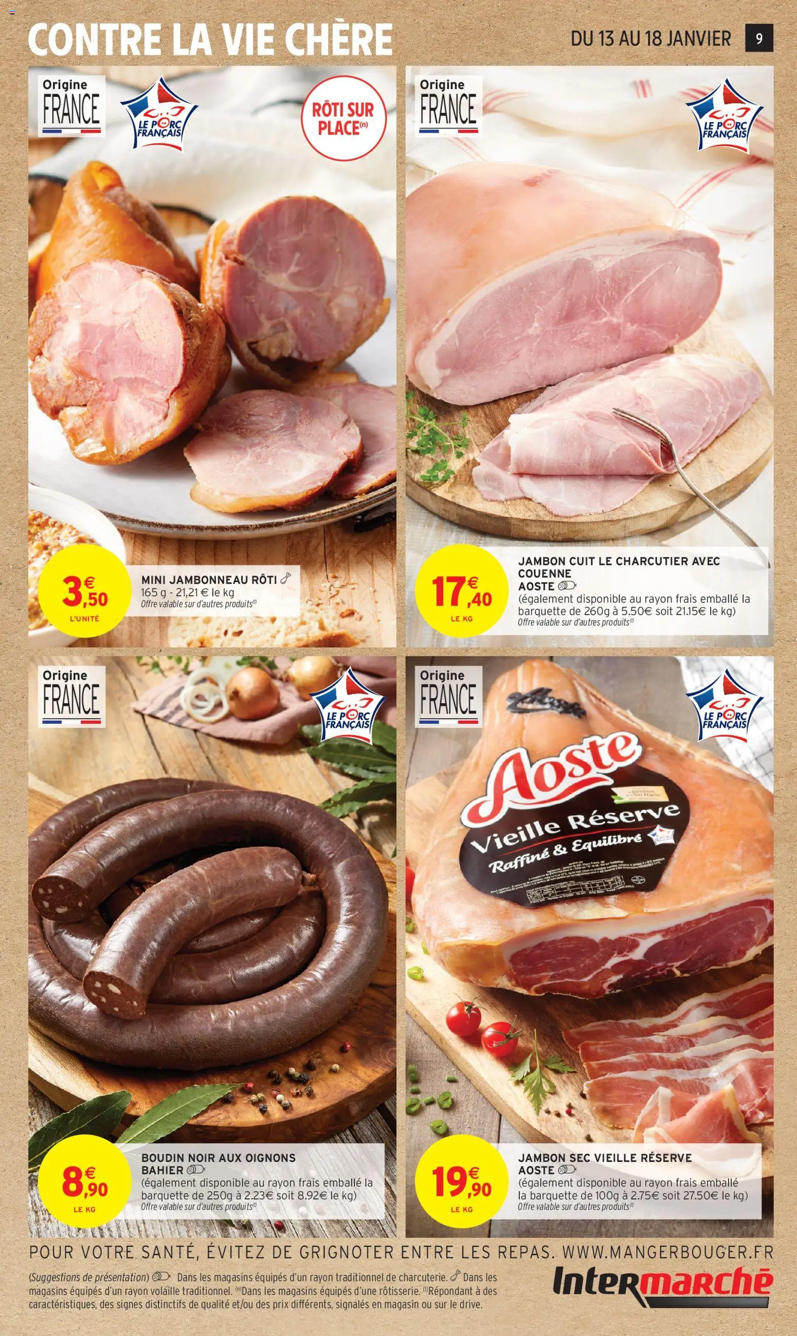 {H1} | Page: 9 | Produits: Volaille, Jambon, Porc, Oignons