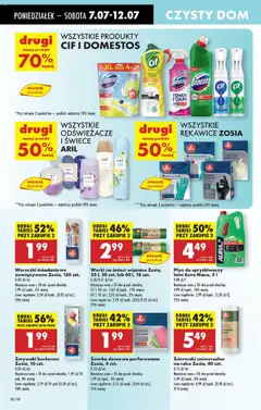 Biedronka gazetka od 07.07.2025 | Strona: 68 | Produkty: Sandwich, Płyn do spryskiwaczy, Domestos, Świece