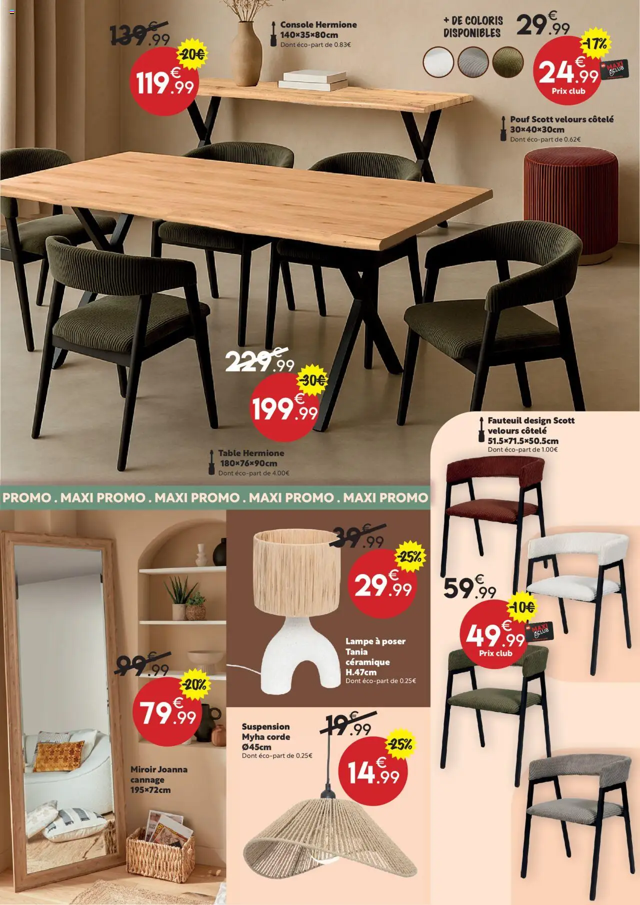  | Page: 6 | Produits: Fauteuil, Table, Miroir, Lampe