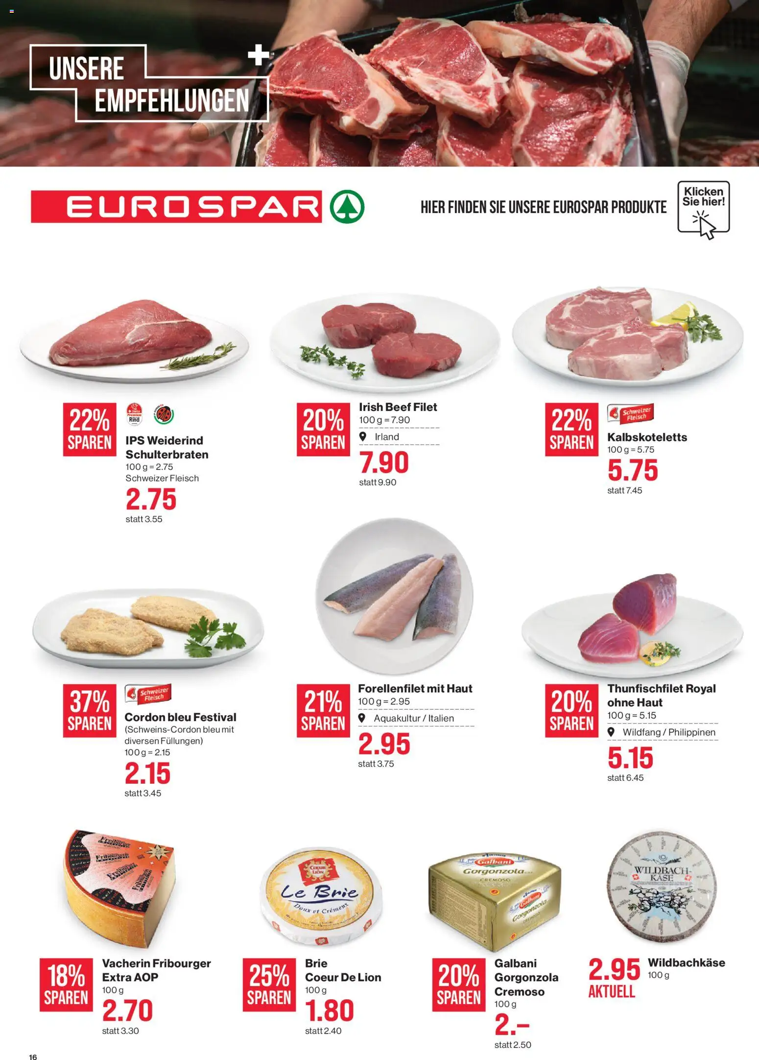 SPAR aktionen – gültig ab 12.03.2026 | Seite: 16 | Produkte: Käse