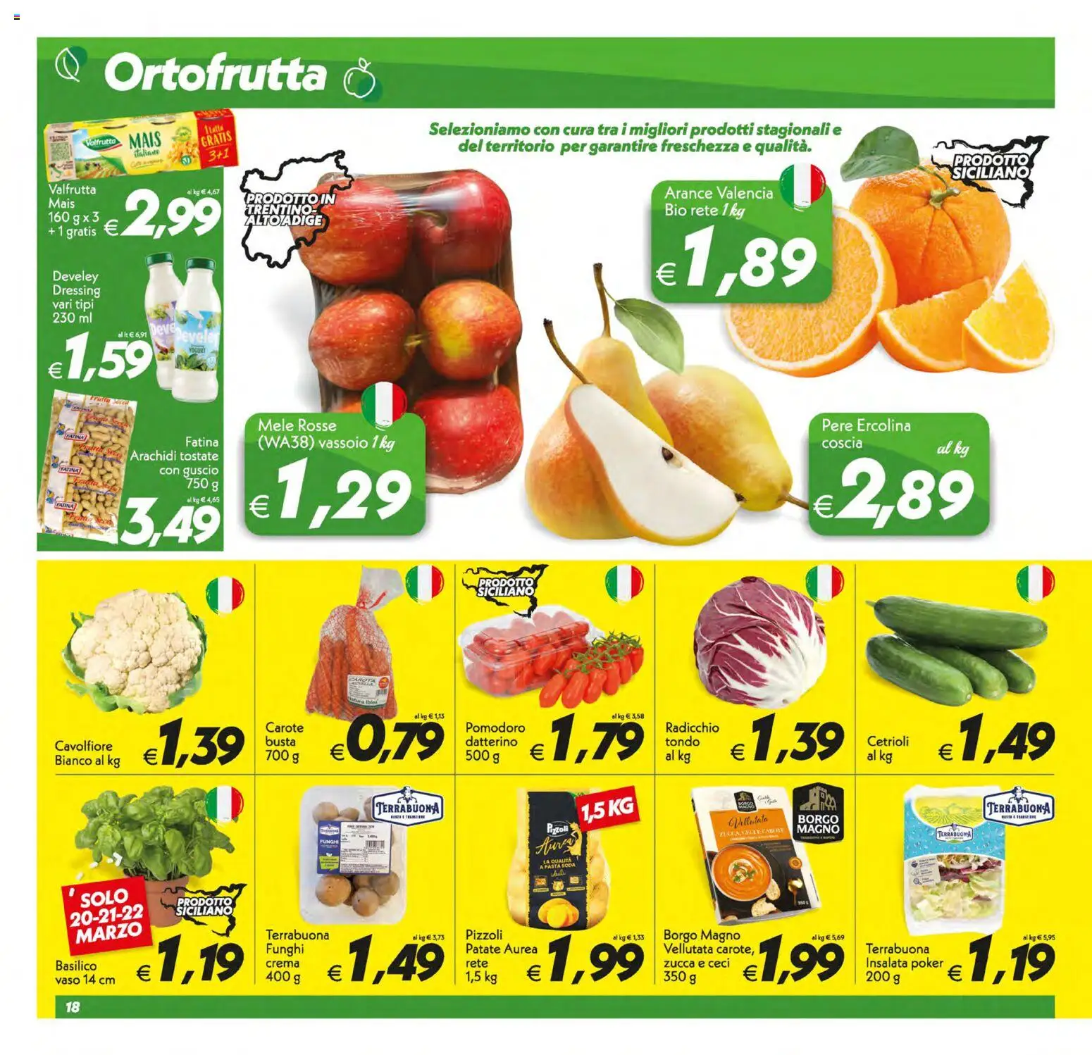 Volantino SuperConveniente del 17.03.2026 | Pagina: 18 | Prodotti: Mele, Cetrioli, Pomodoro, Vaso
