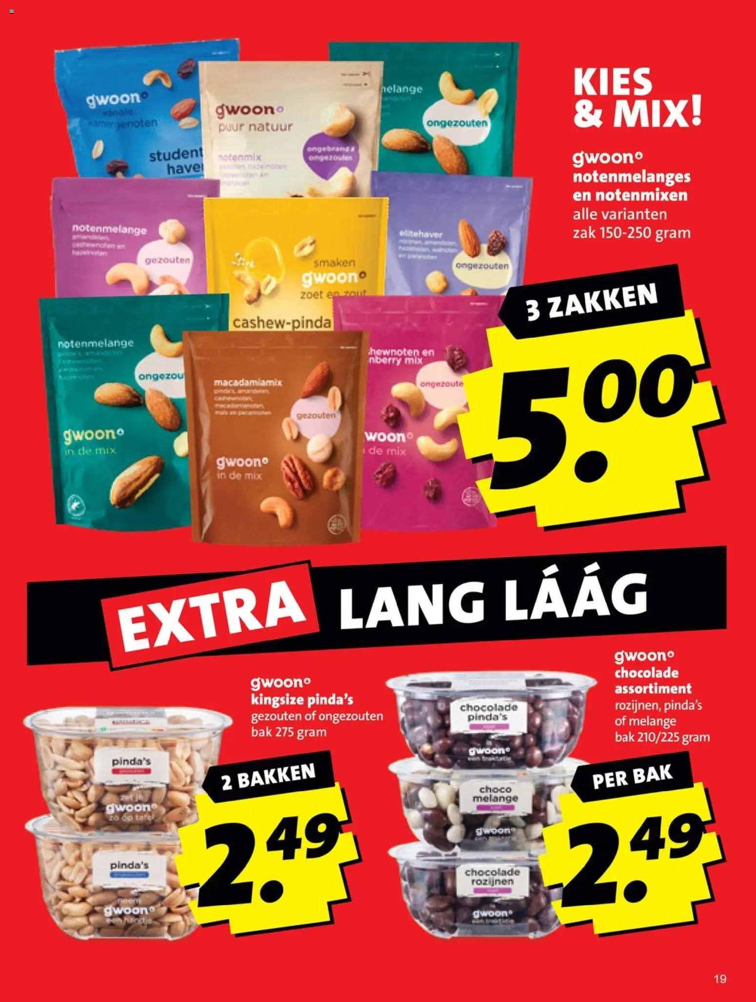 {H1} | Pagina: 19 | Producten: Chocolade, Rozijnen, Zak