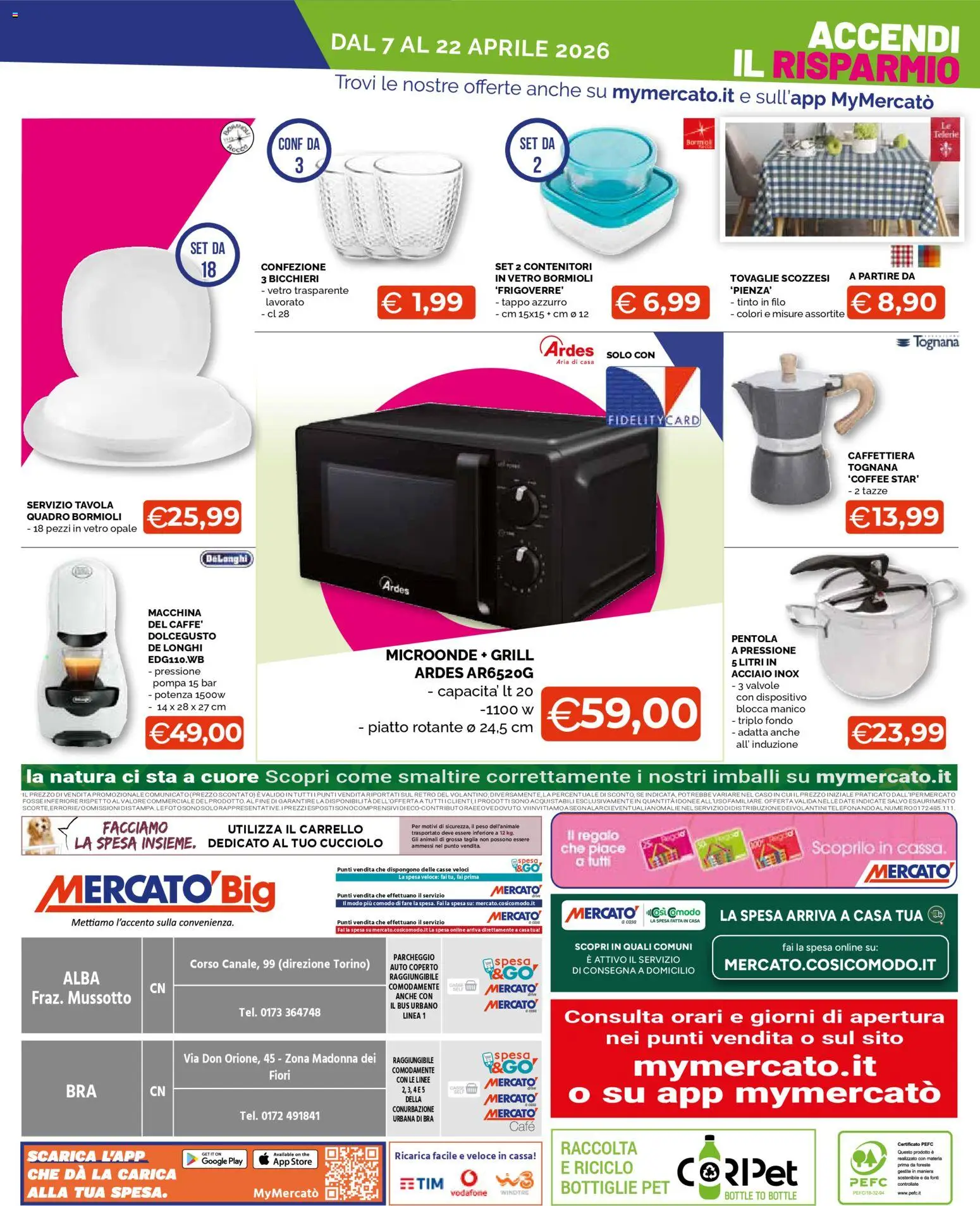 Volantino Mercatò del 07.04.2026 | Pagina: 4 | Prodotti: Microonde, Carrello, The, Piatto