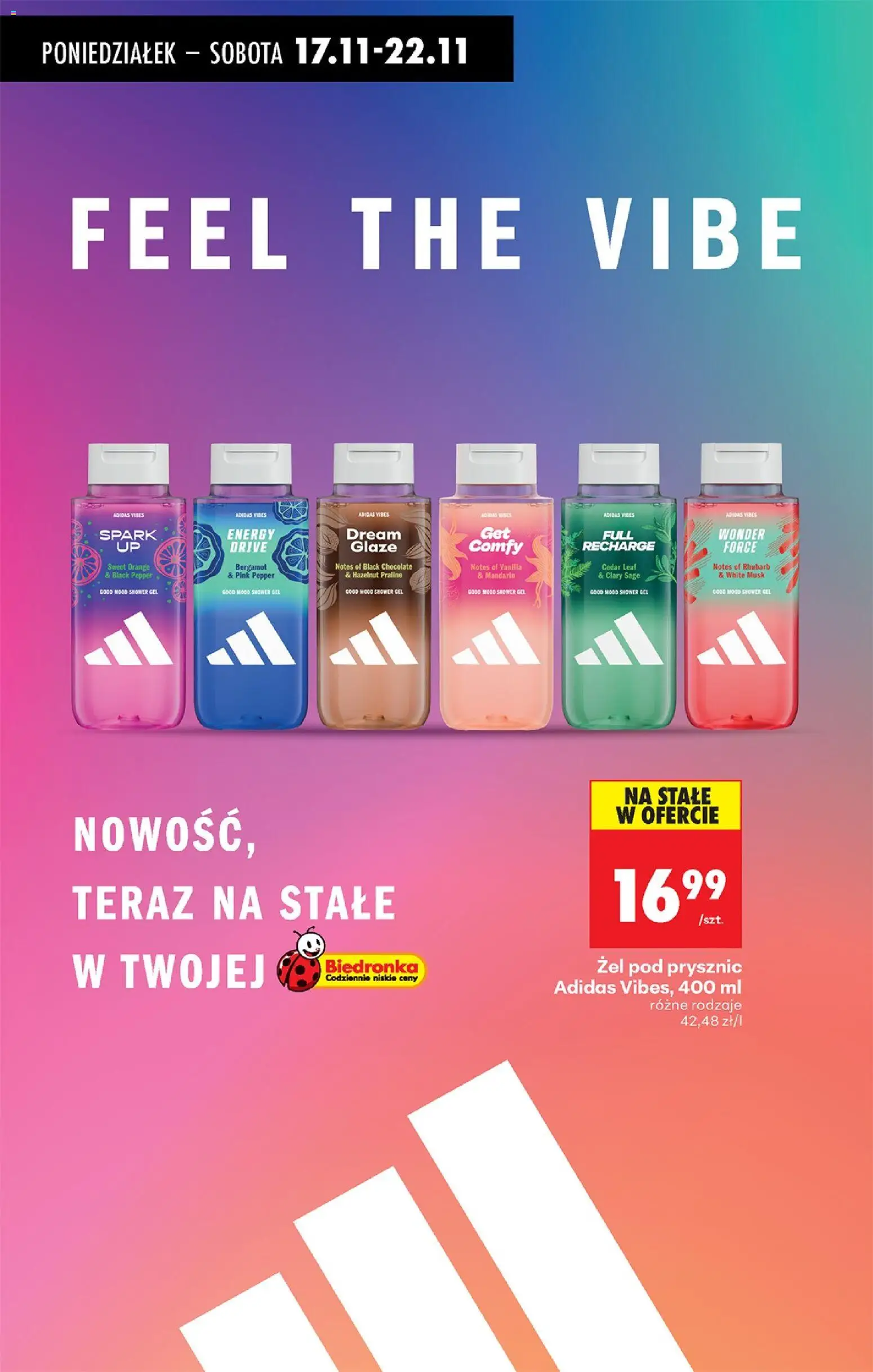 Biedronka gazetka od 17.11.2025 | Strona: 85 | Produkty: Prysznic, Żel pod prysznic