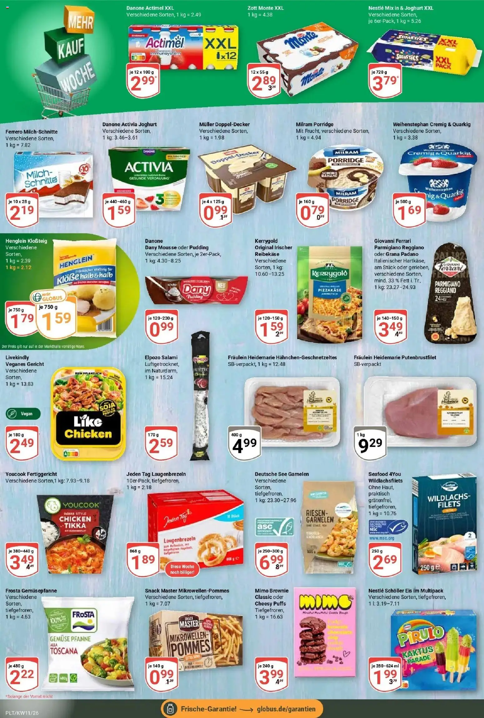 Globus prospekt Plattling	 – gültig ab 09.03.2026 | Seite: 9 | Produkte: Activia, Actimel, Eis, Ferrero milchschnitte