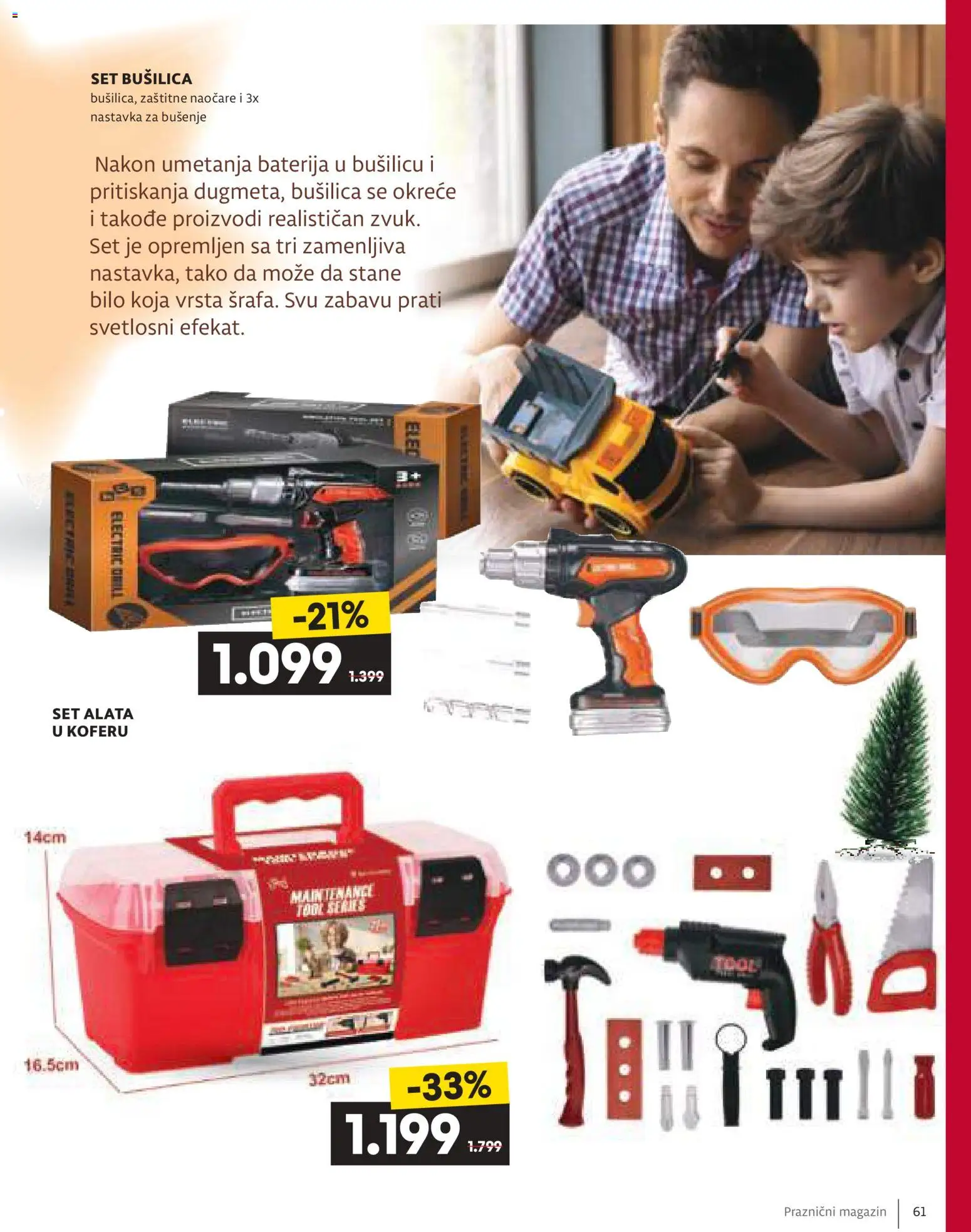 Idea katalog - važi od 11.12.2025 | Strana: 61 | Proizvode: Set alata, Naočare, Baterija, Bušilica