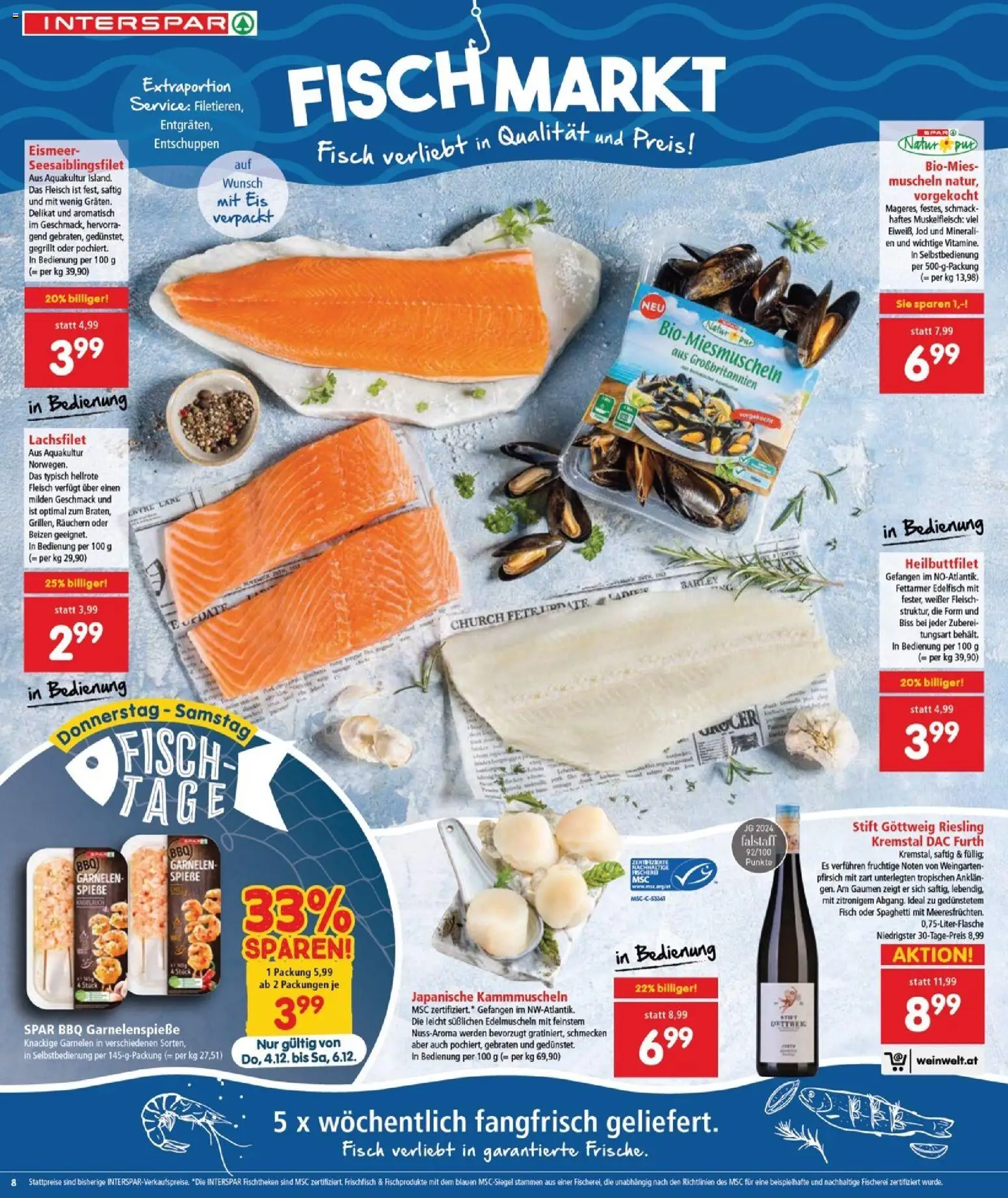 Interspar Flugblatt - Burgenland Nord gültig ab 04.12.2025 | Seite: 8 | Produkte: Schweinefleisch