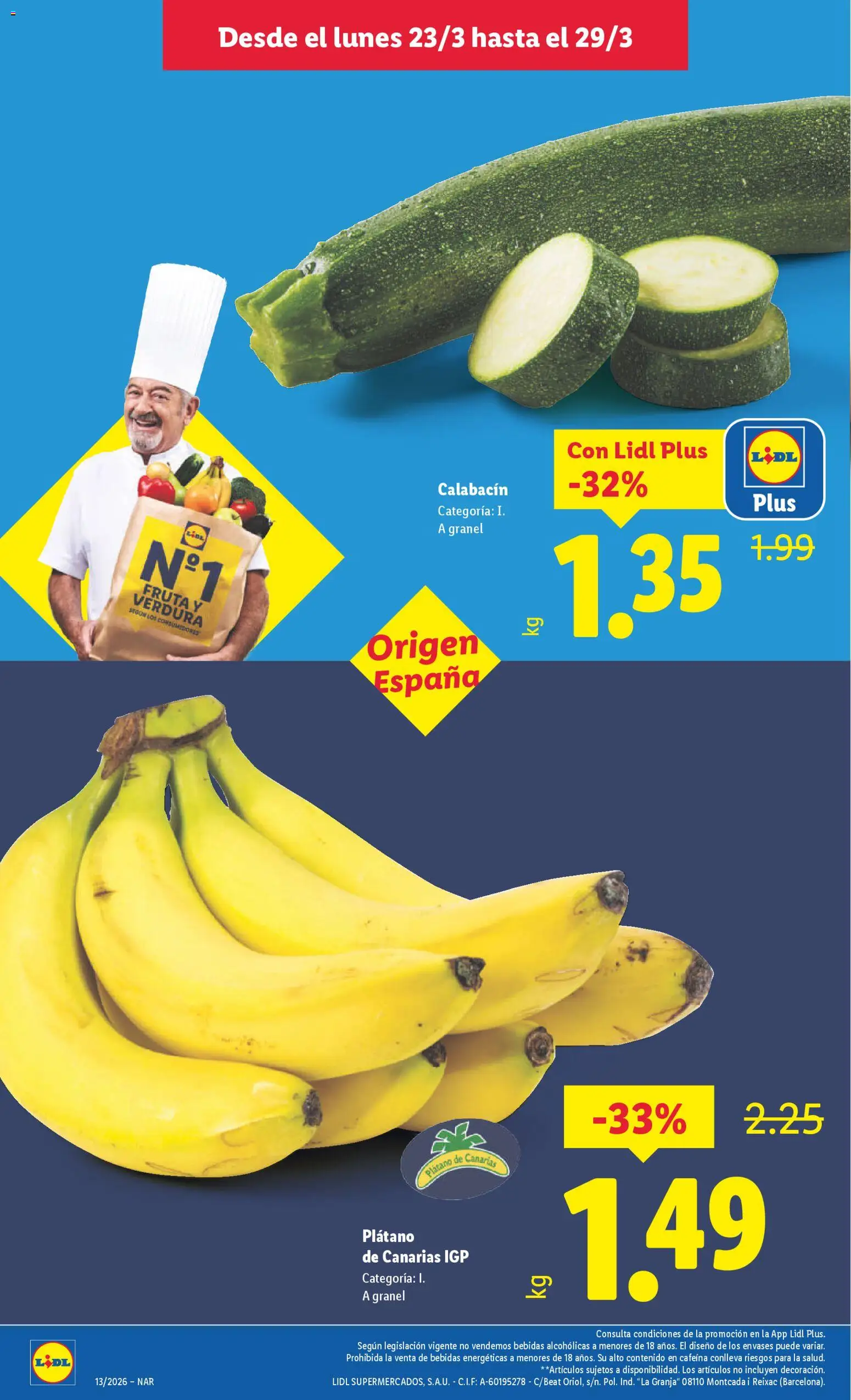 Lidl folleto │ válido desde el 23.03.2026 | Página: 2 | Productos: Calabacín