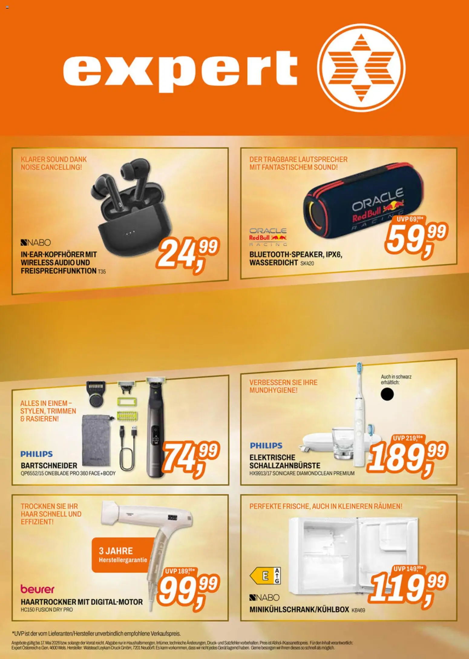 Expert Prospekt aktuell gültig ab 27.04.2026 | Seite: 14 | Produkte: Audio, Lautsprecher, Haartrockner