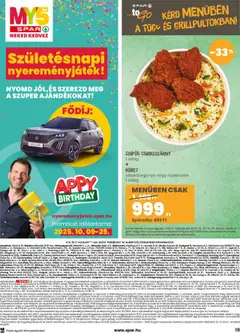 Spar Akciós újság - amely érvényes a következő dátumtól: 24.10.2025 | Oldal: 19