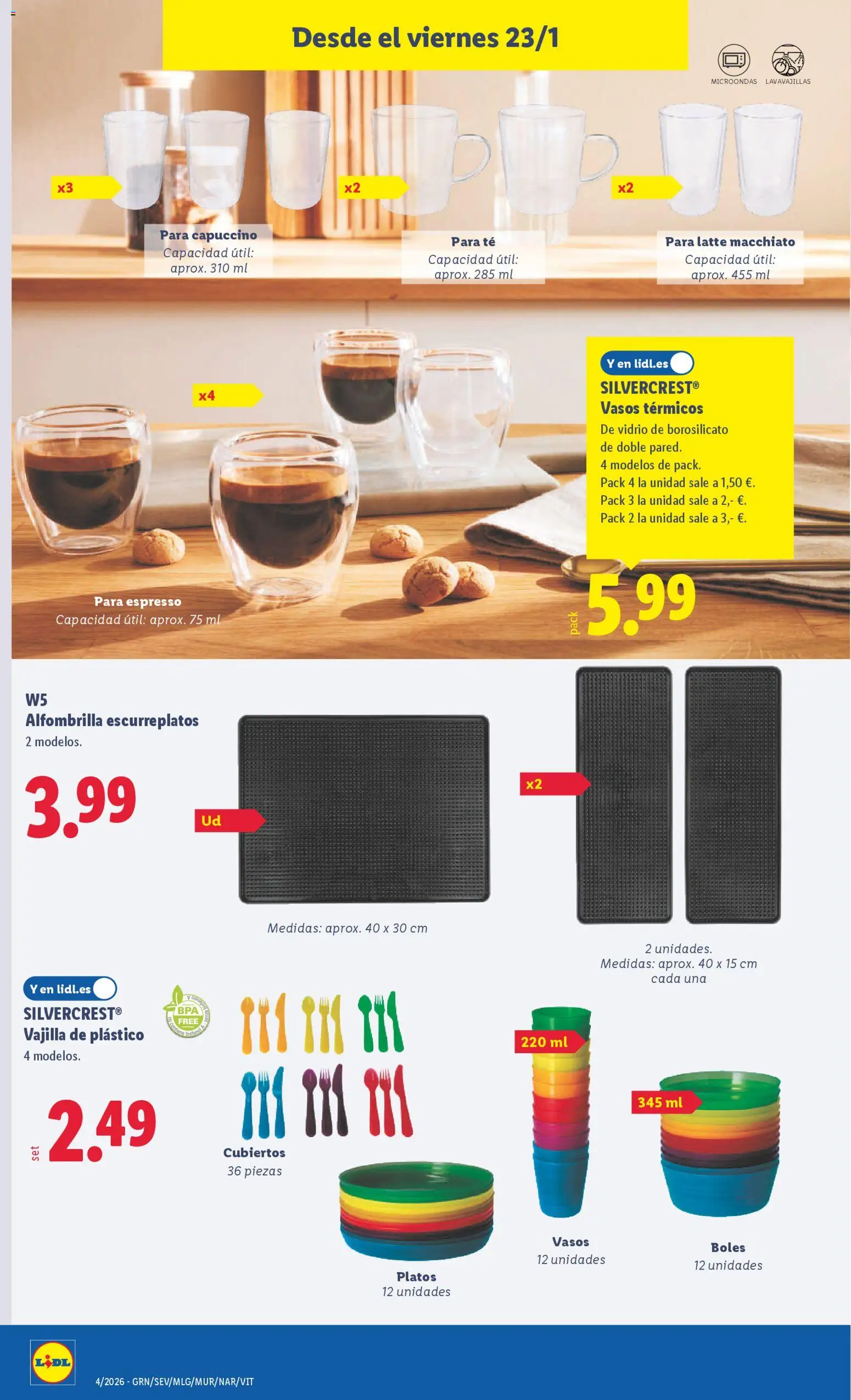 Lidl folleto de bazar │ válido desde el 19.01.2026 | Página: 26 | Productos: Alfombrilla, Té, Βρεφικό κρεβάτι, Lavavajillas