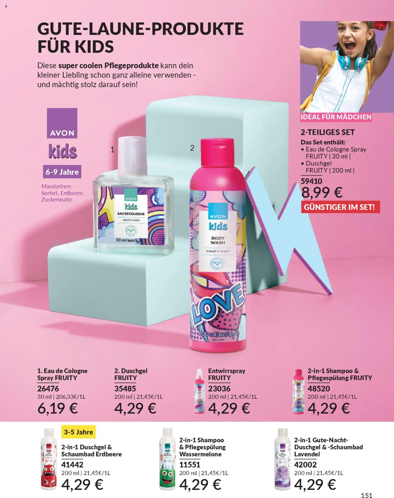 AVON Katalog März 2026 – gültig ab 01.03.2026 | Seite: 153 | Produkte: Shampoo, Eau de Cologne, Wassermelone, Lavendel