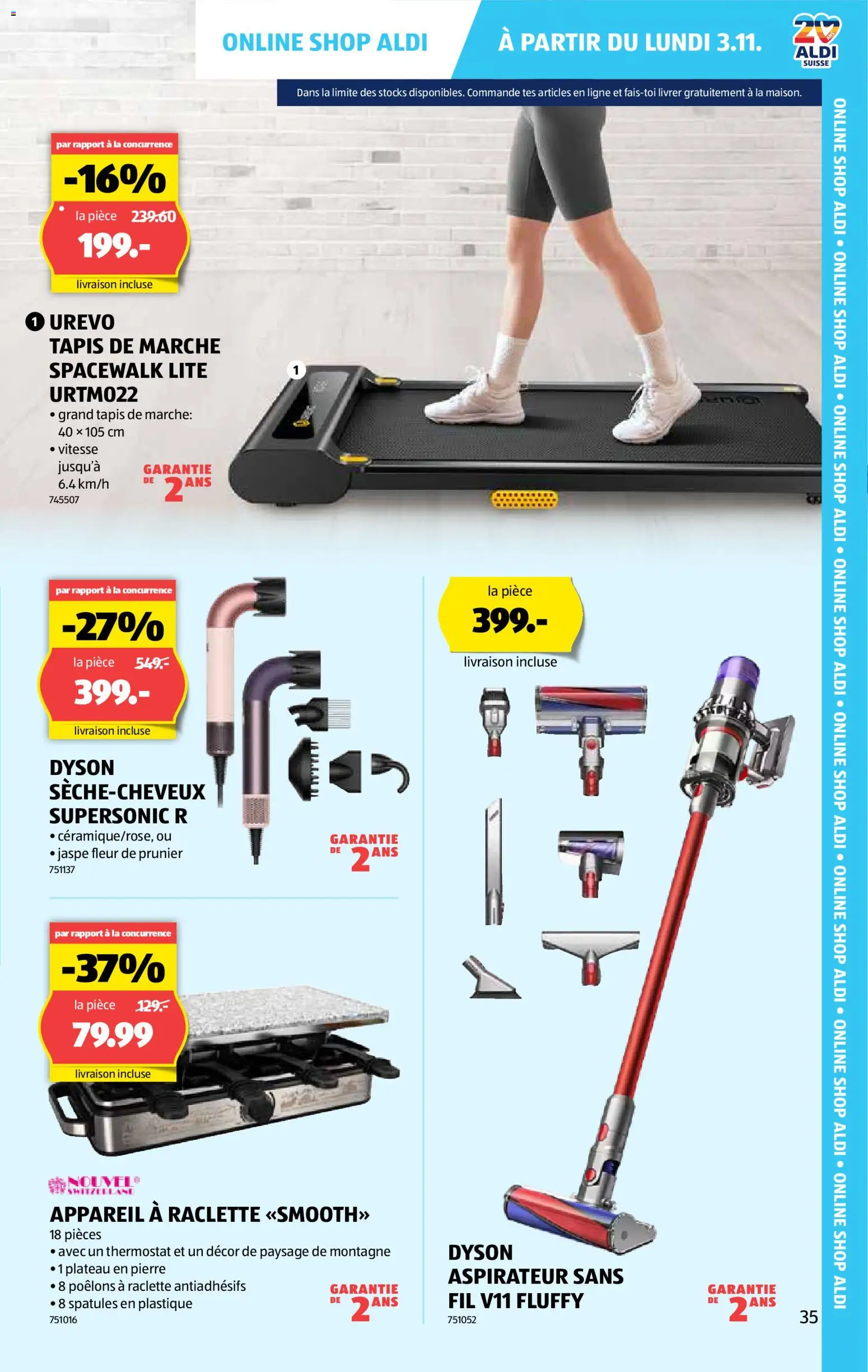 Aldi Aktionen FR – gültig ab 30.10.2025 | Seite: 36 | Produkte: Raclette, Dyson