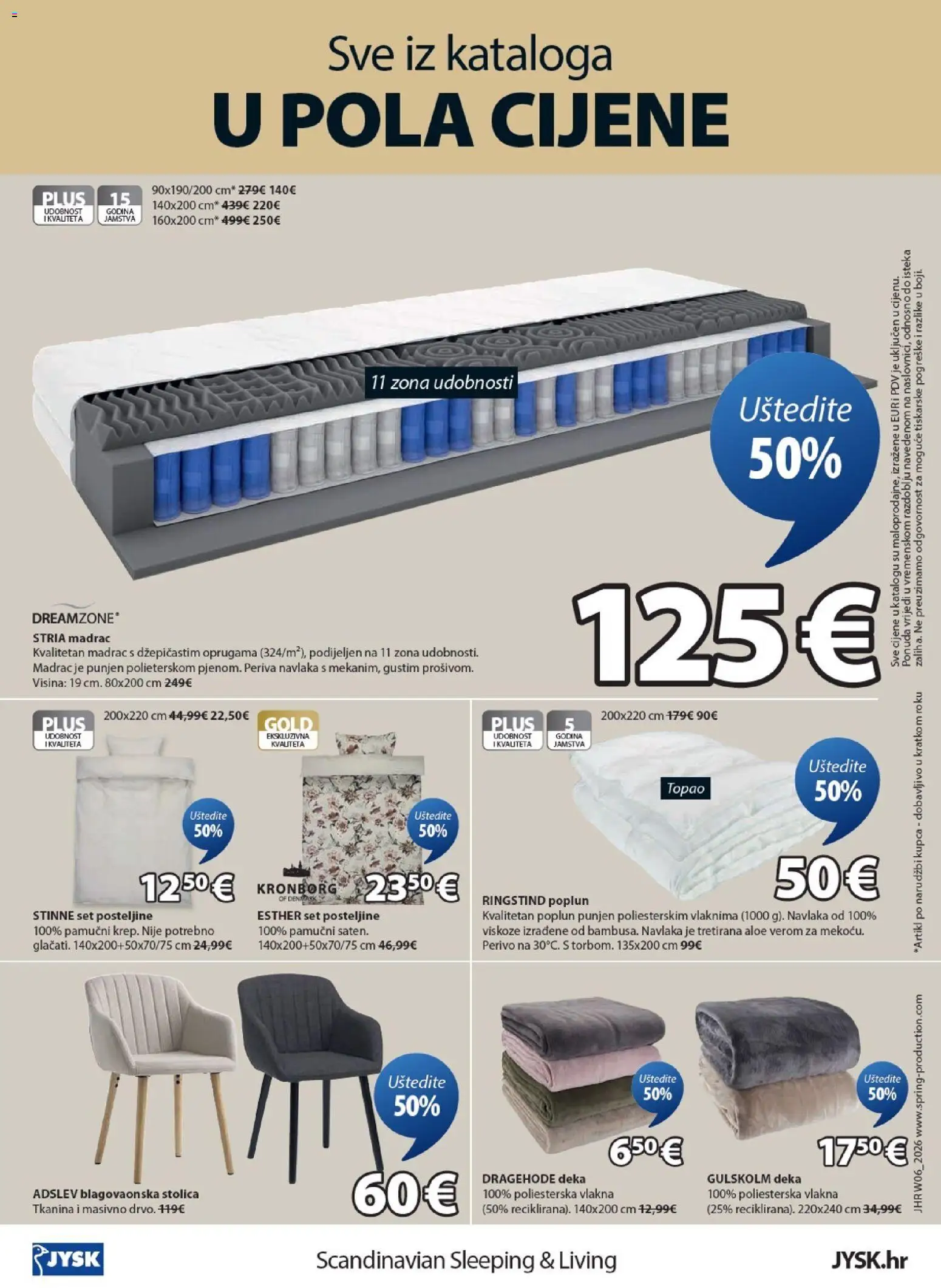 JYSK katalog | vrijedi od 02.02.2026 | Stranica: 12 | Proizvodi: Stolica, Poplun, Blagovaonska stolica, Deka