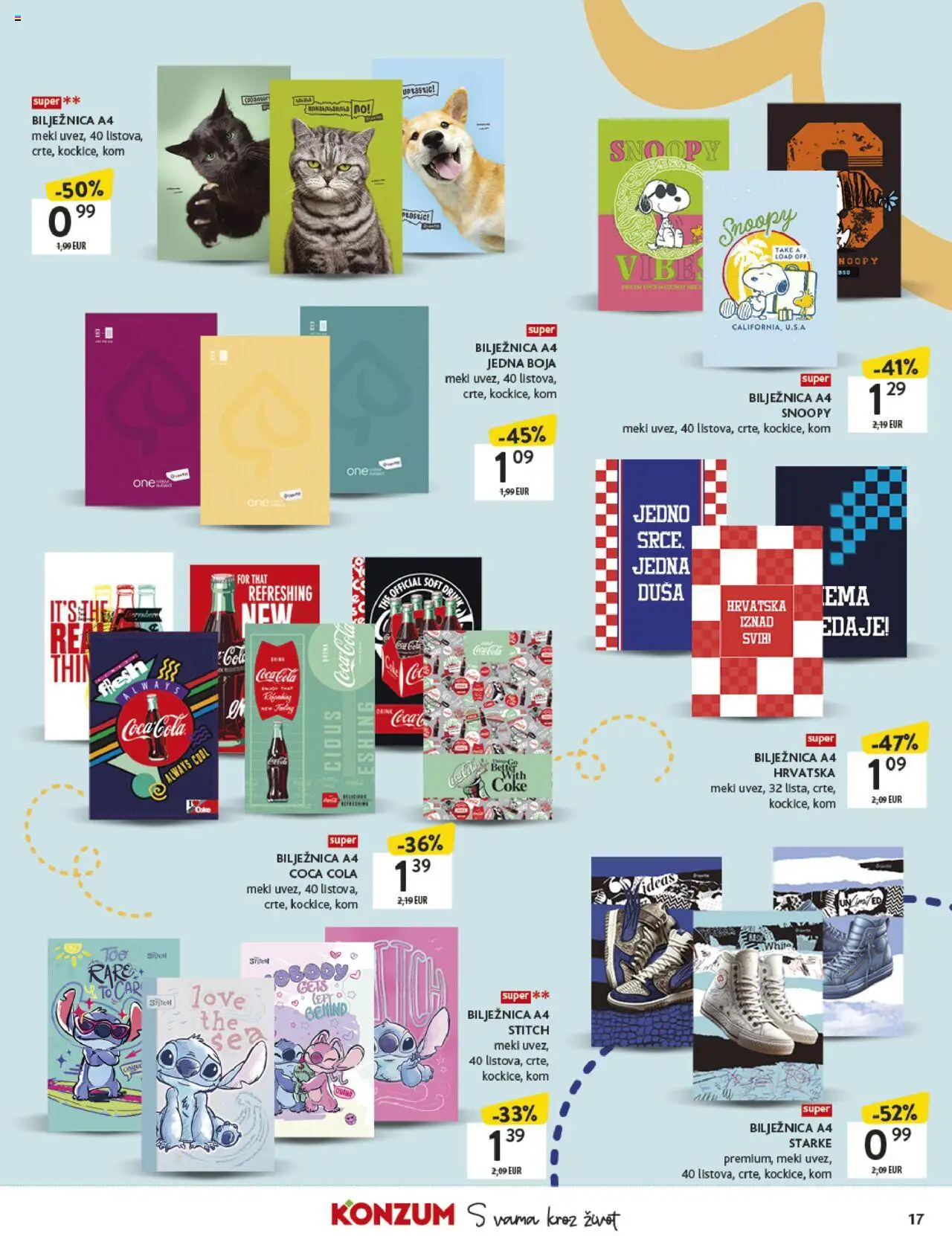 Konzum HR akciós ujság - amely érvényes a következő dátumtól: 18.08.2025 | Oldal: 17 | Termékek: Coca Cola, Cola
