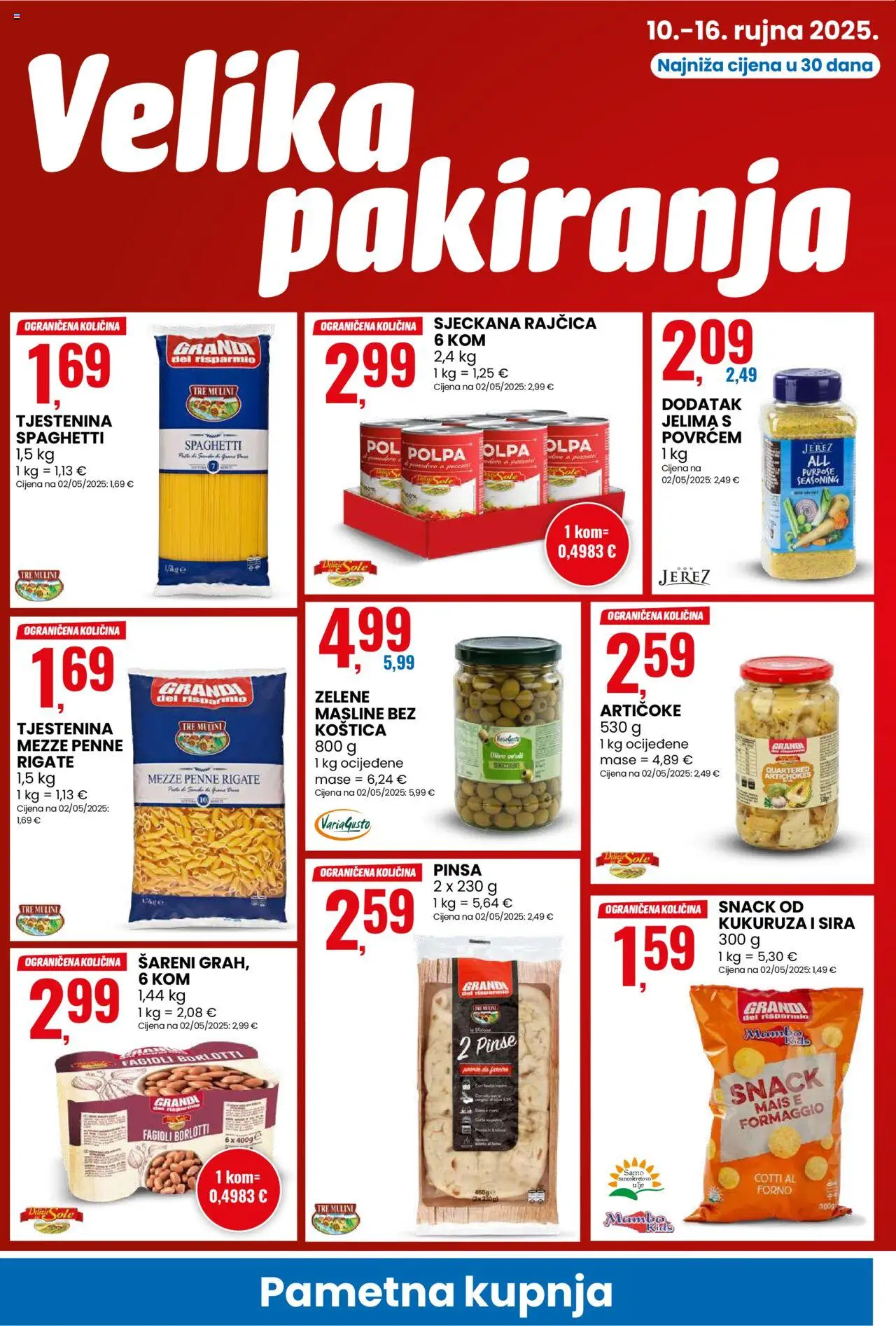 Eurospin katalog | vrijedi od 10.09.2025 | Stranica: 4 | Proizvodi: Ulje, Tjestenina, Rajčica, Dove