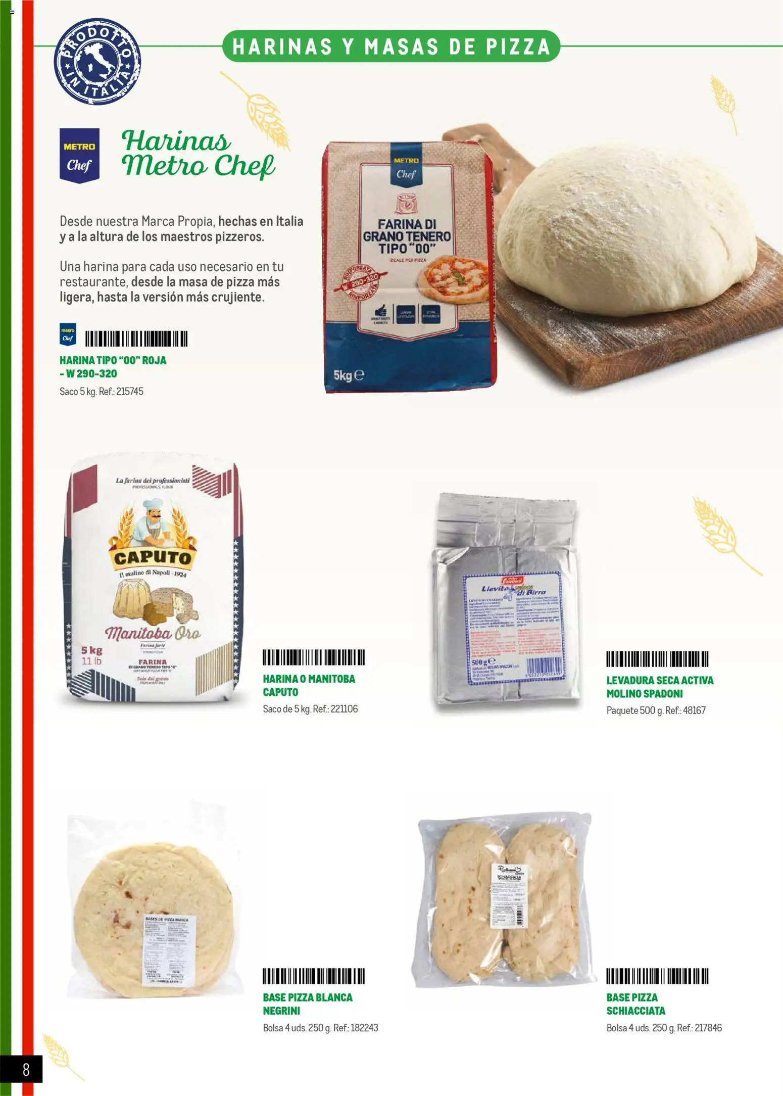 Makro Restaurantes italianos Prat │ válido desde el 27.03.2026 | Página: 8 | Productos: Pizza, Bolsa