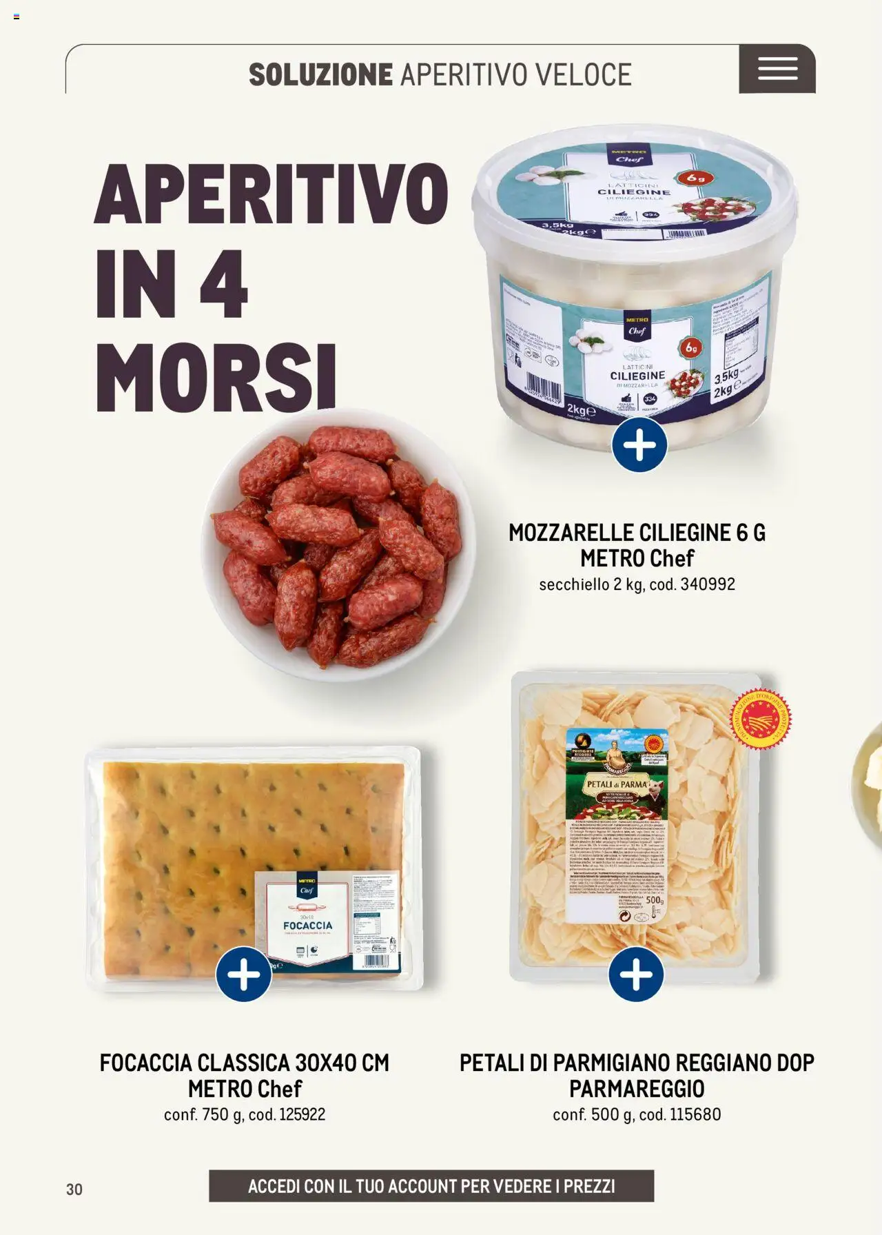 Volantino Metro del 30.05.2025 | Pagina: 30 | Prodotti: Focaccia, Parmigiano reggiano, Parmigiano, Aperitivo