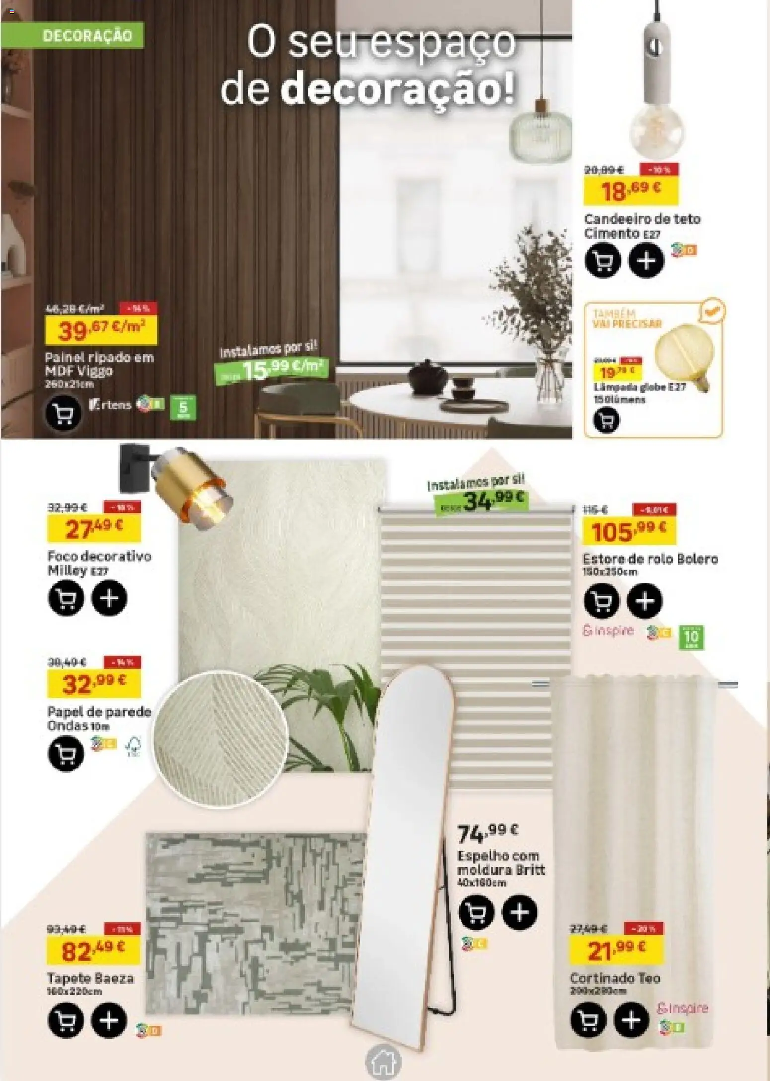 Leroy Merlin Arquipélago dos Açores │ válido de 19.02.2026 | Página: 4 | Produtos: Cimento, Espelho, Tapete, Papel de parede