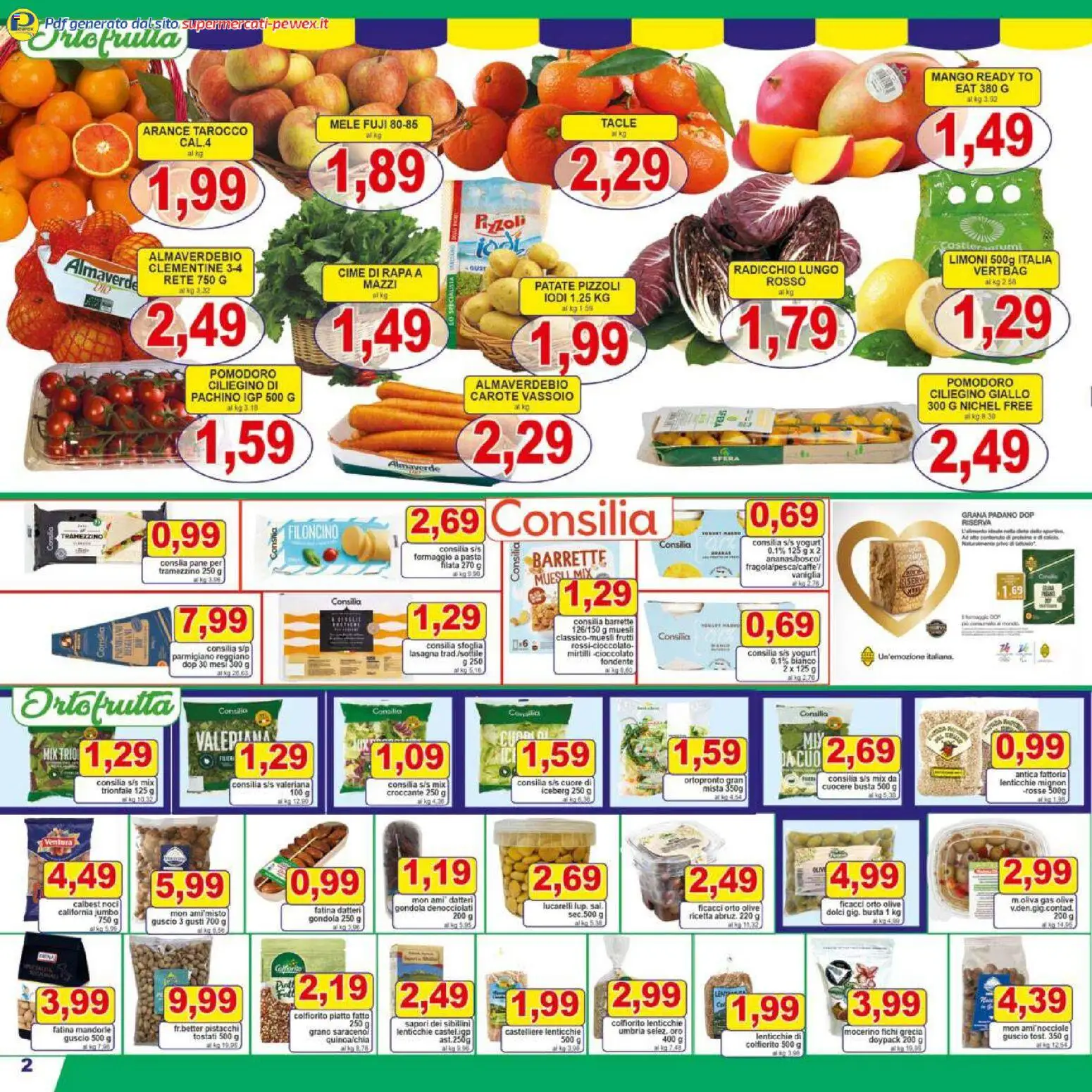 Volantino Pewex del 27.12.2025 | Pagina: 2 | Prodotti: Valeriana, Yogurt, Piatto, Vassoio