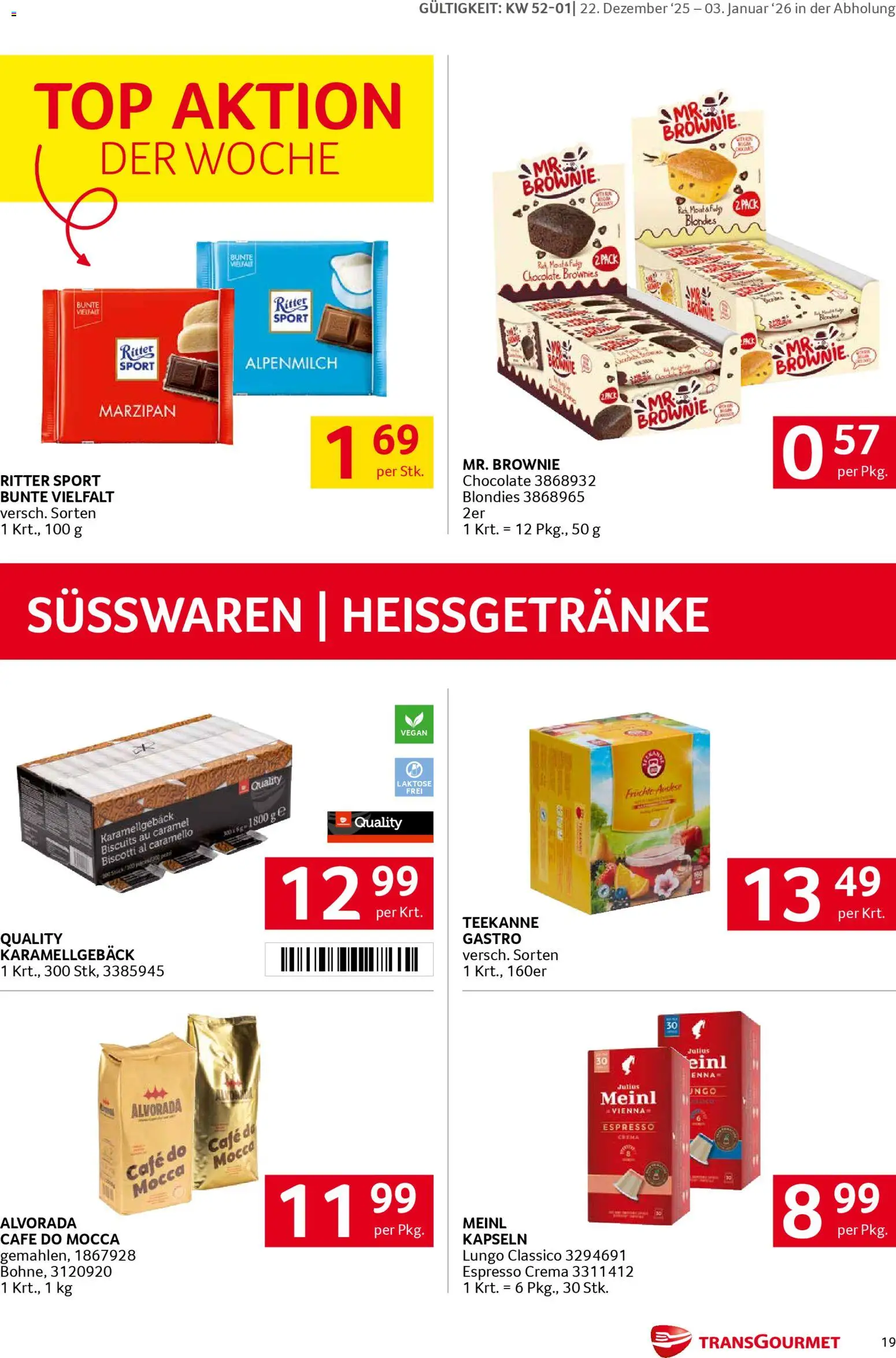 Transgourmet Flugblatt gültig ab 22.12.2025 | Seite: 19