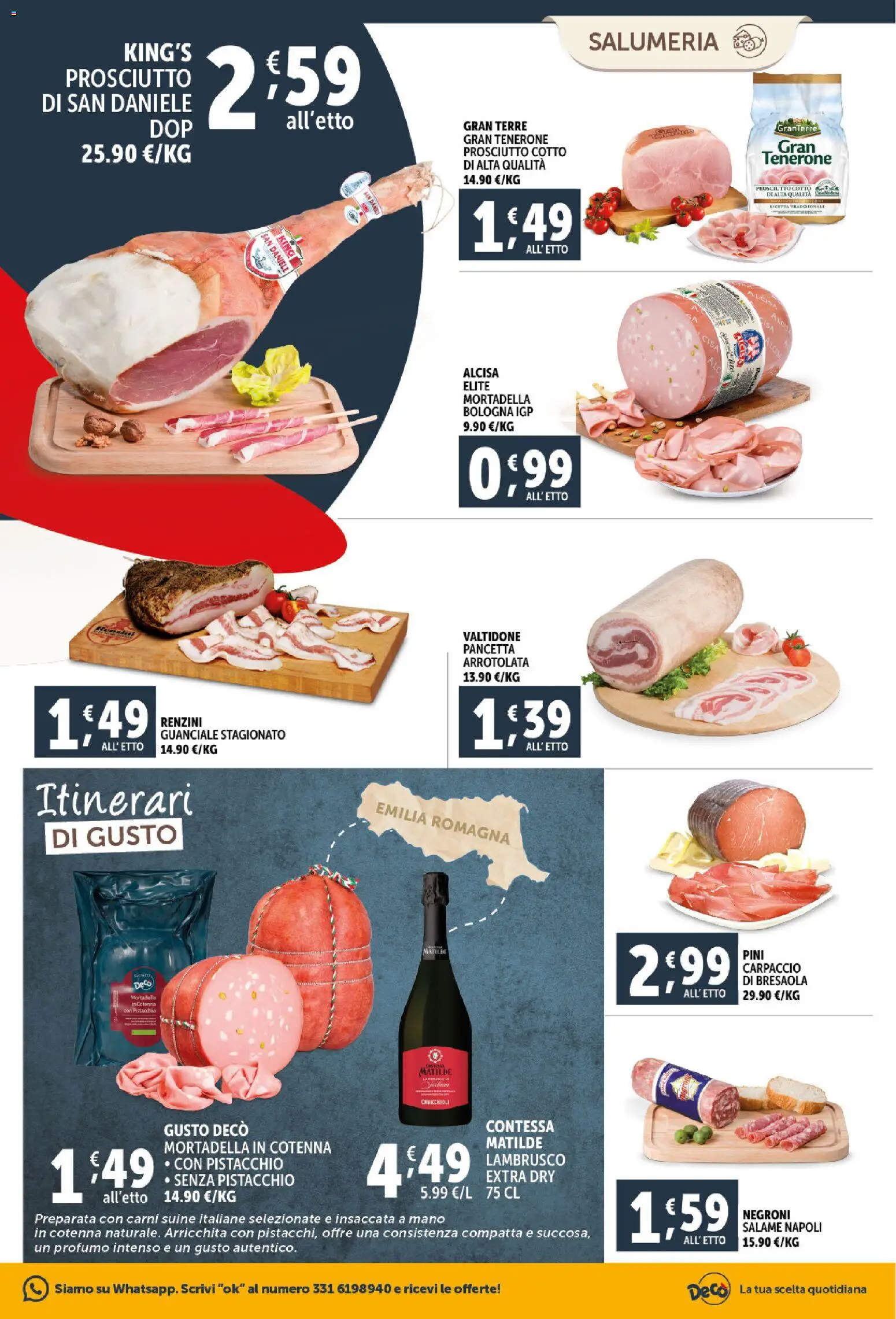 Volantino Decò del 06.03.2026 | Pagina: 5 | Prodotti: Pancetta, Prosciutto, Mortadella, Guanciale