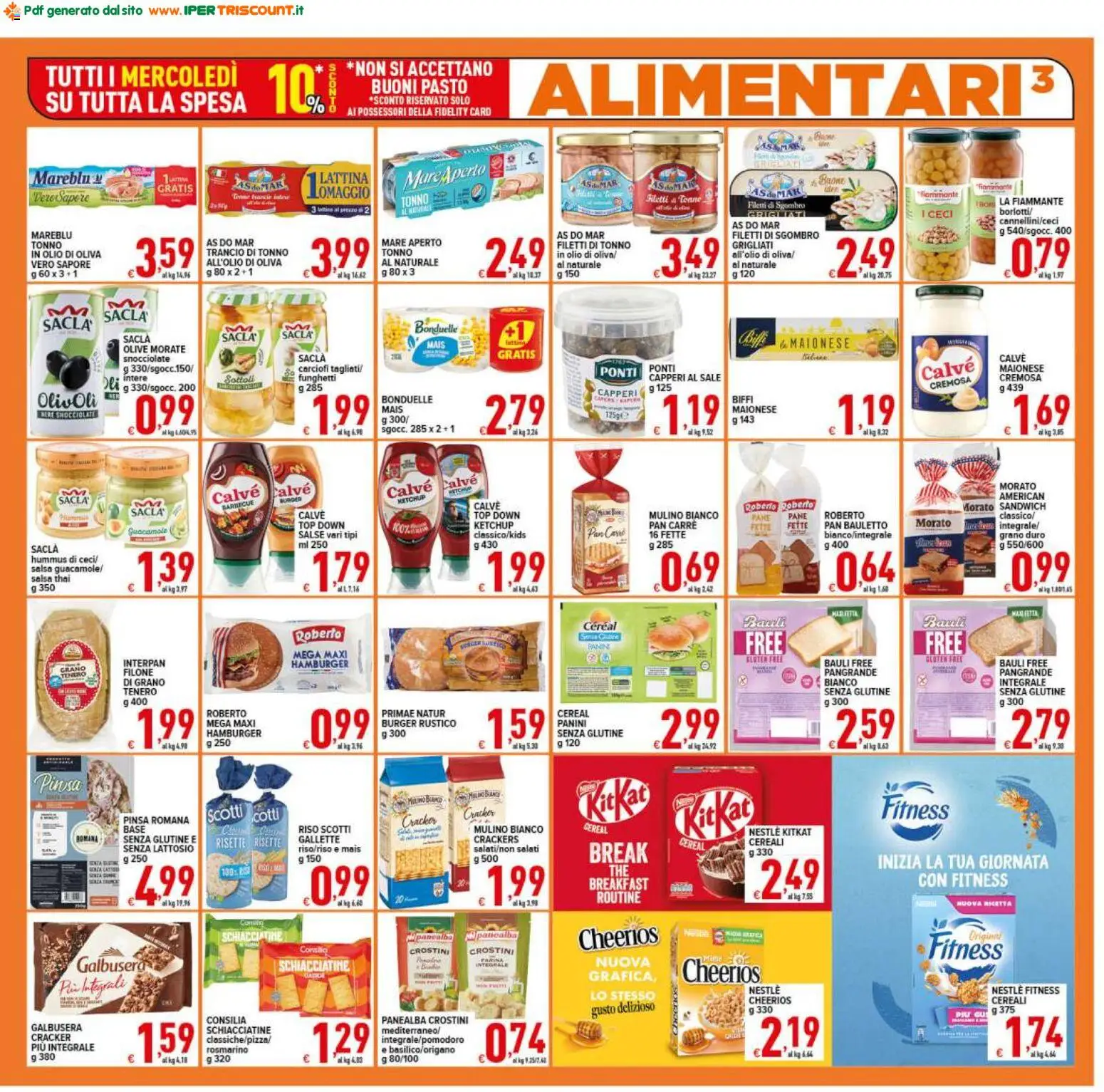 Volantino Ipertriscount del 26.01.2026 | Pagina: 3 | Prodotti: Cereali, Ceci, Barbecue, Crostini